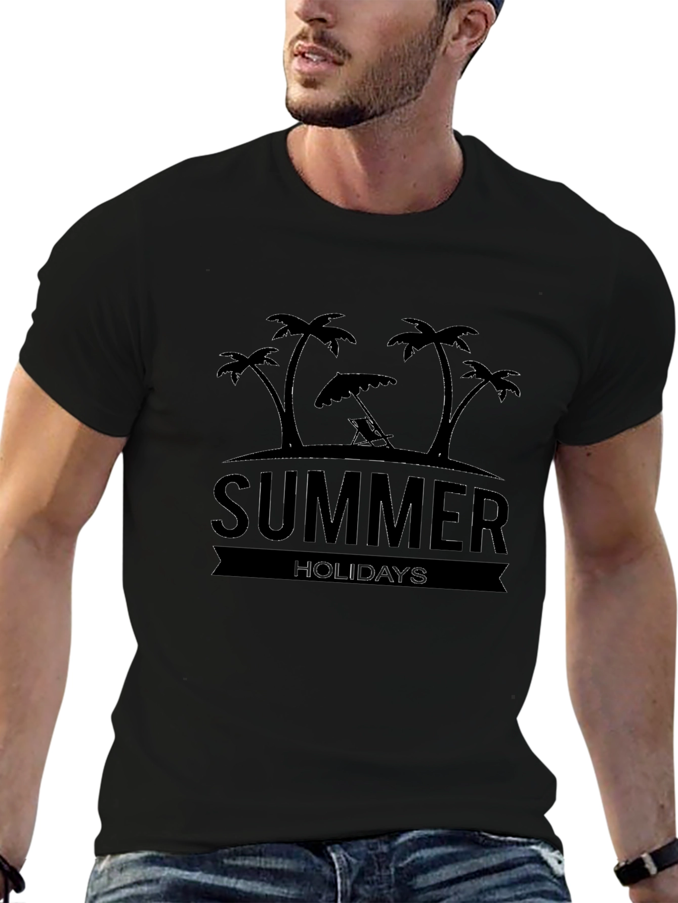 Summer Holiday Palm Tee - Mens Short Sleeve