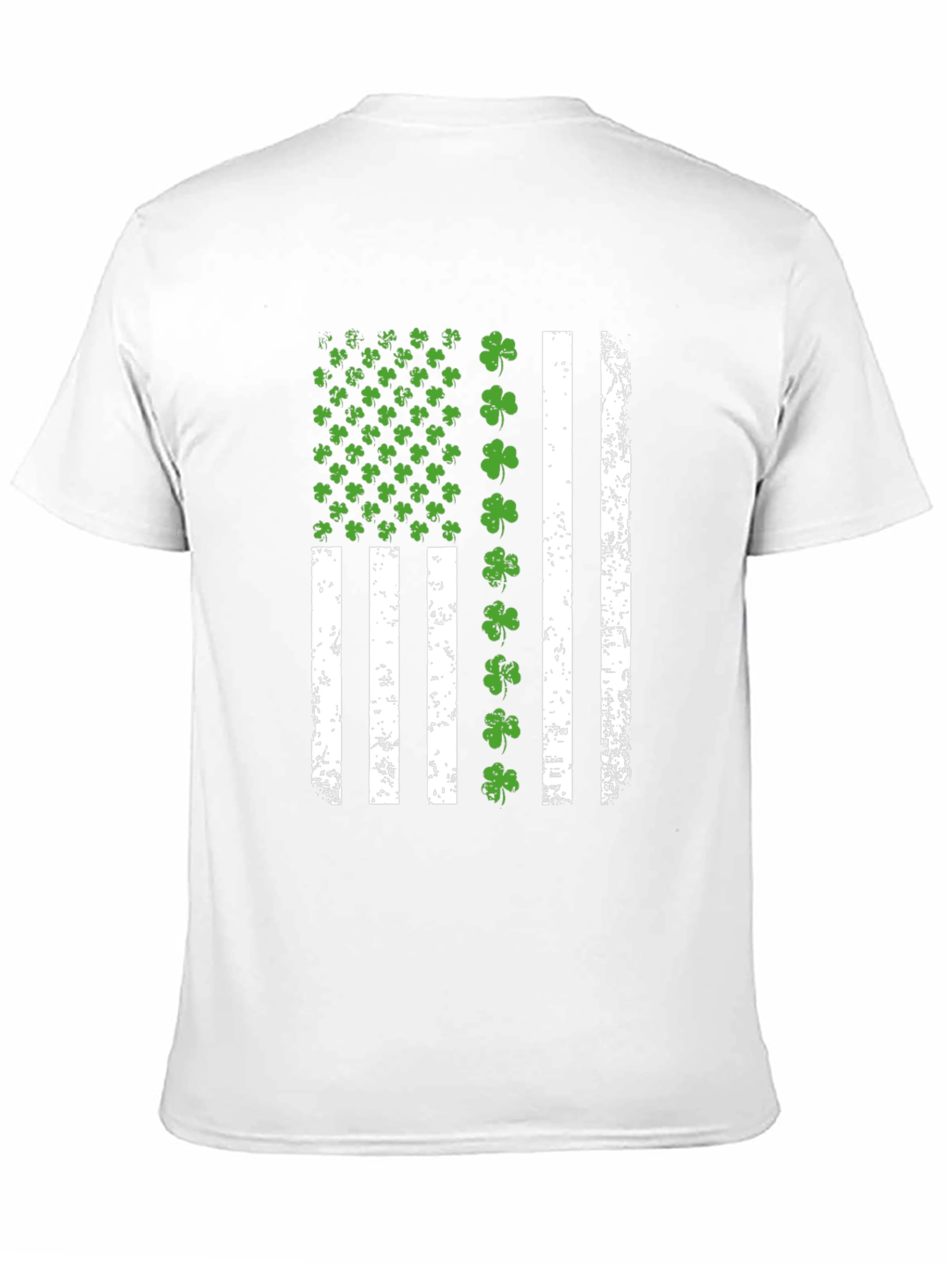 St. Patricks Day Clover American Flag Graphic Tee