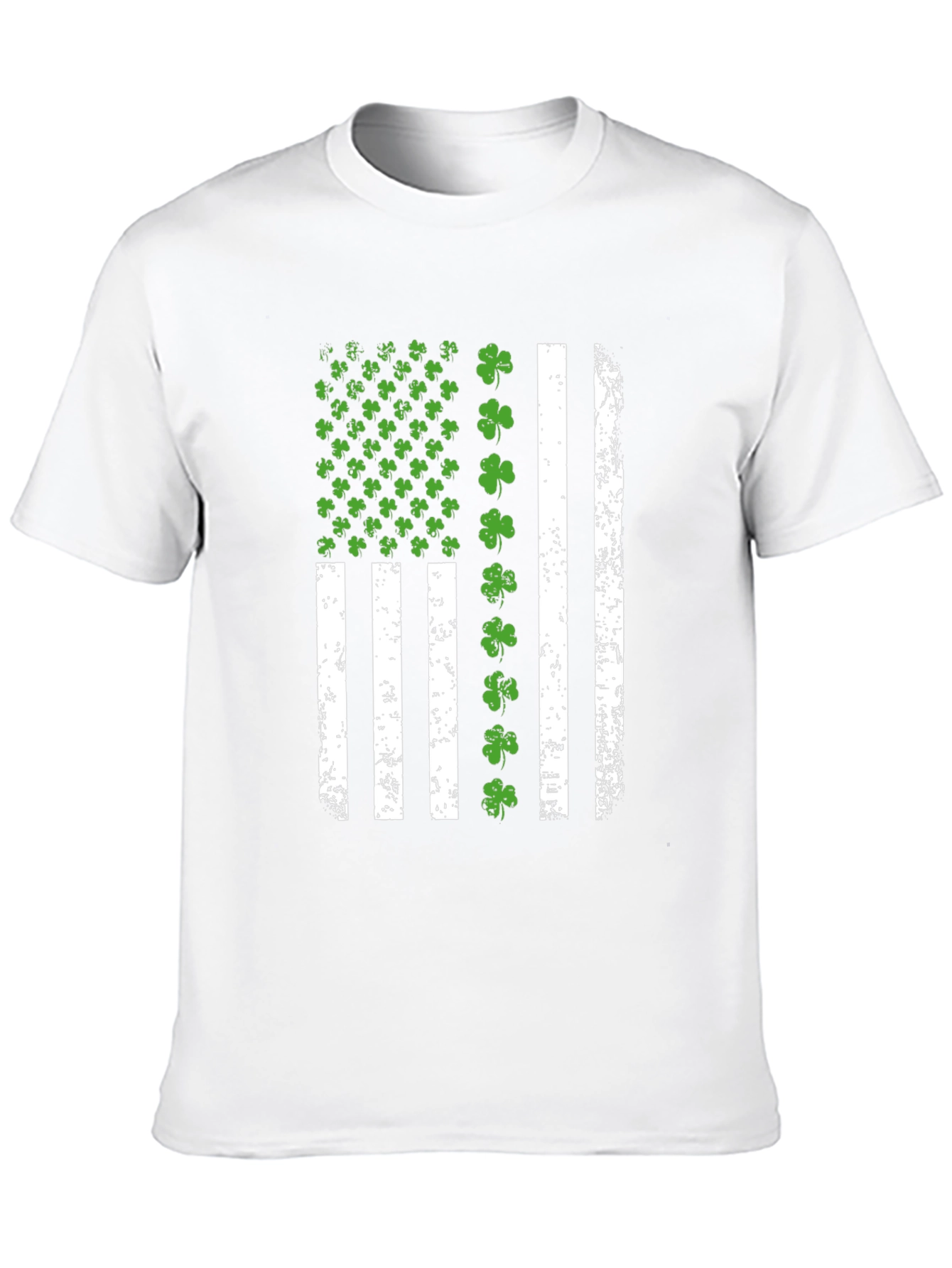 St. Patricks Day Clover American Flag Graphic Tee