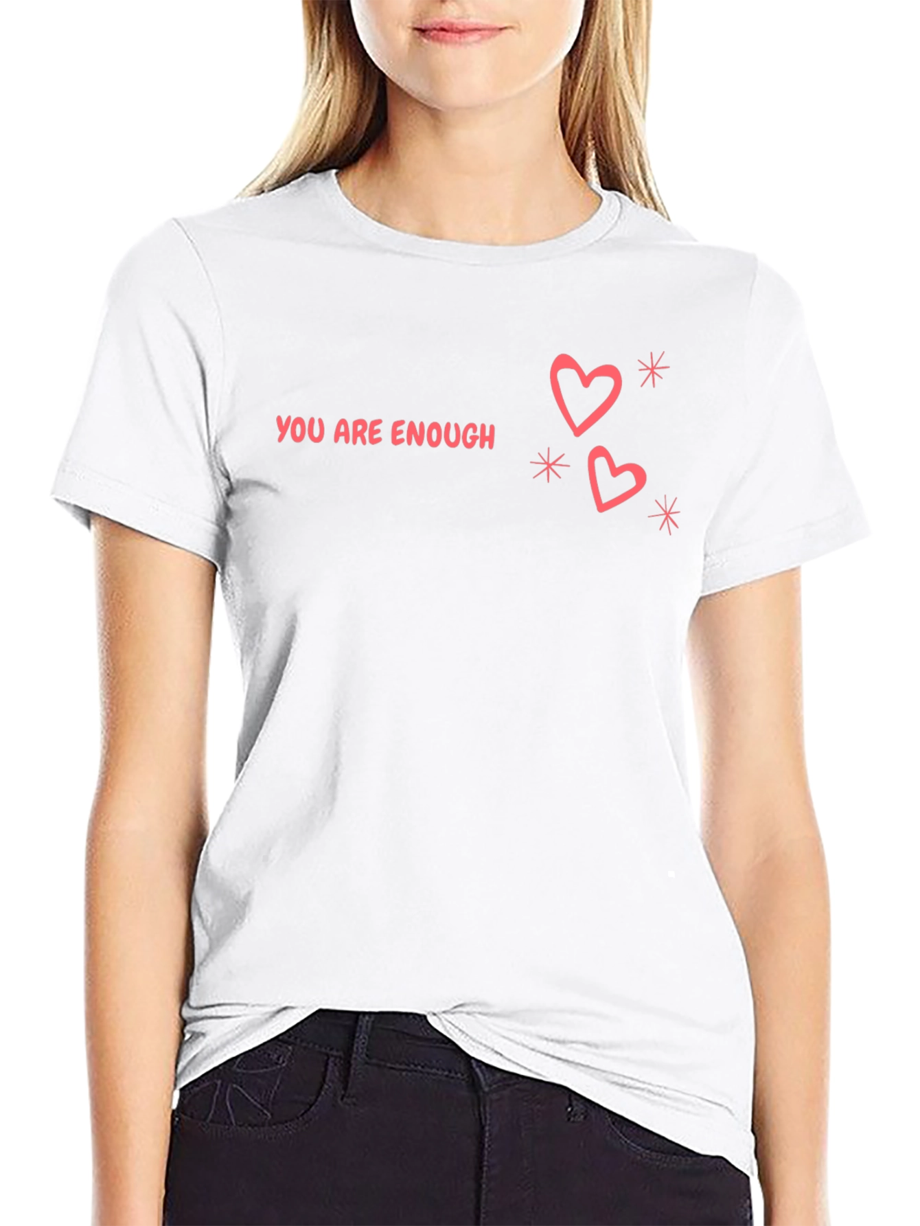 You Are Enough Graphic Tee - Black