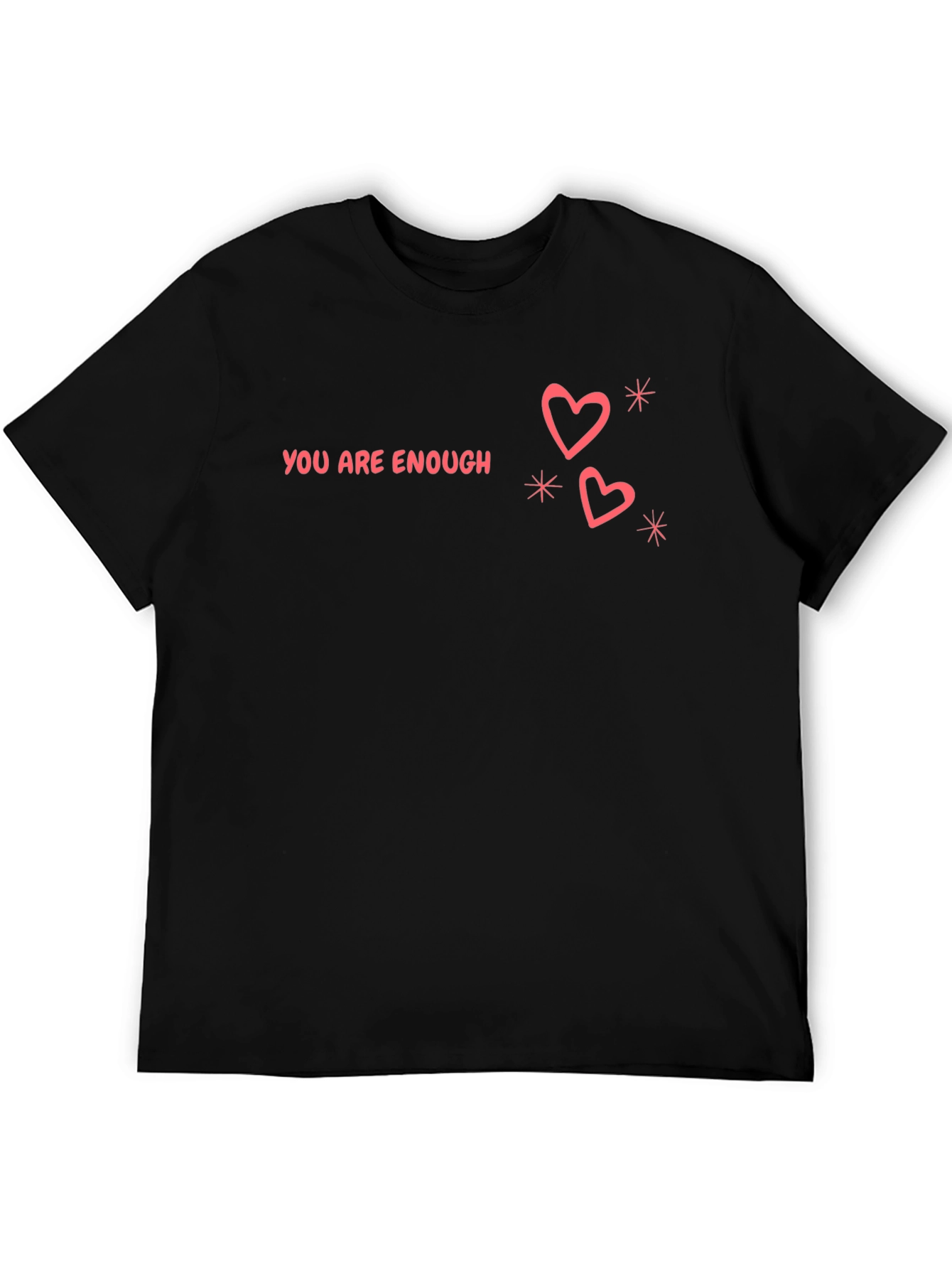 You Are Enough Graphic Tee - Black