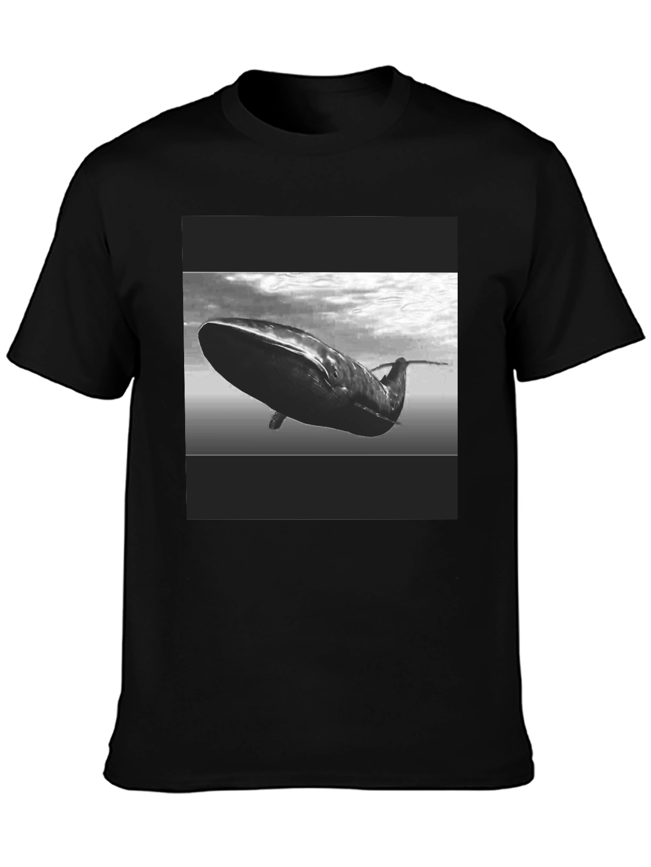 Whale Graphic Black T-Shirt