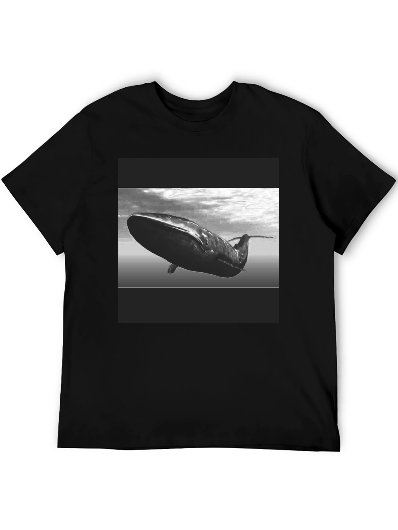 Whale Graphic Black T-Shirt