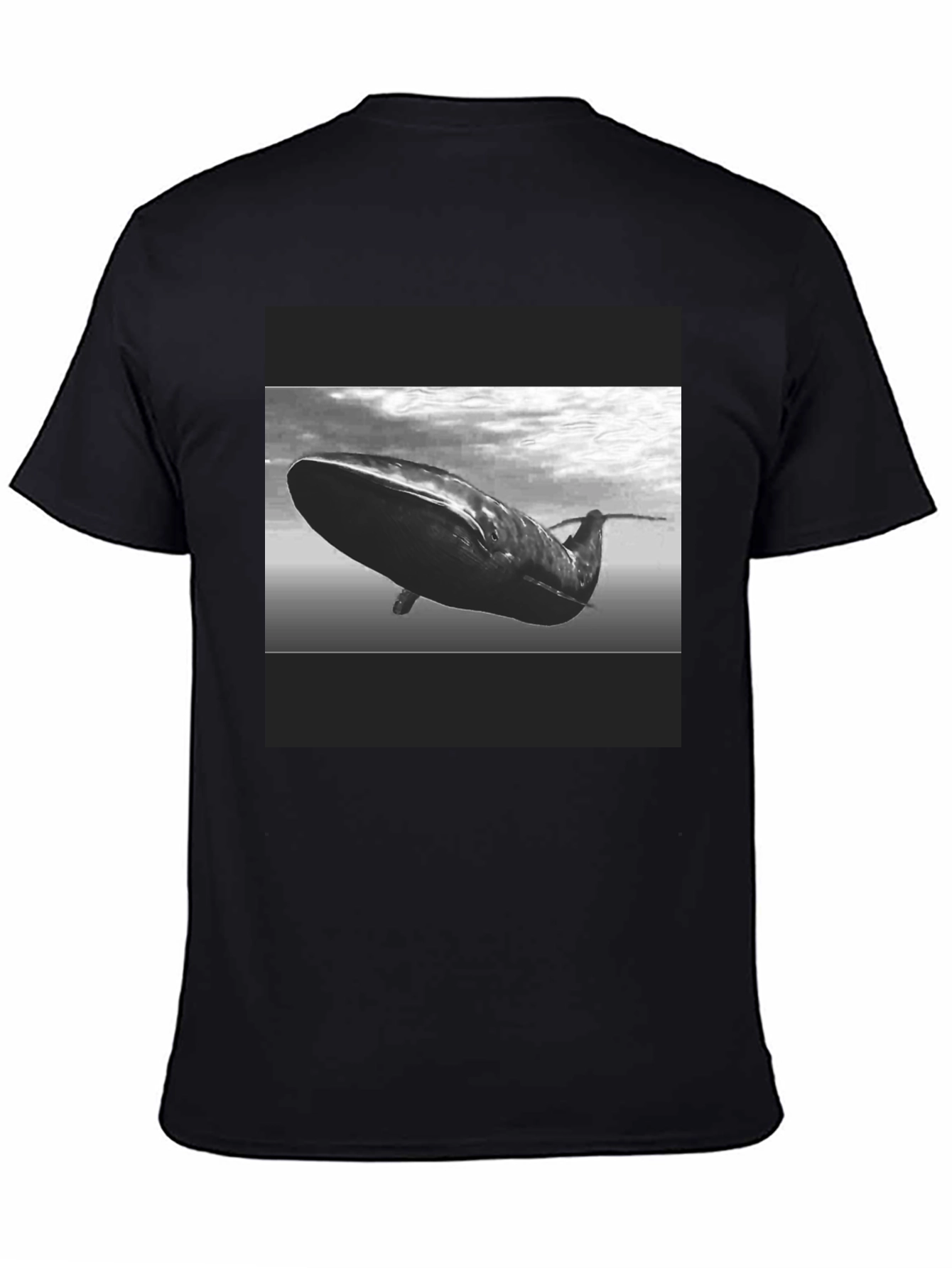 Whale Graphic Black T-Shirt