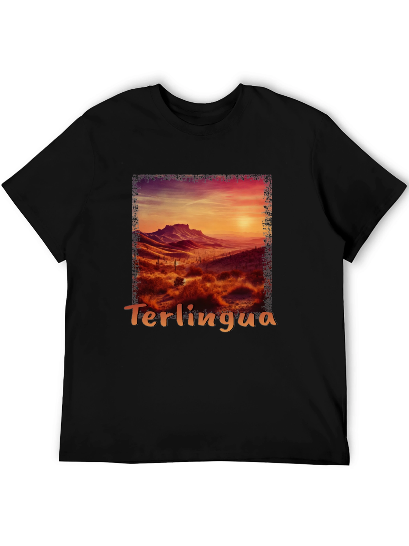 Terlingua Sunset Graphic Tee - Desert Scene Shirt