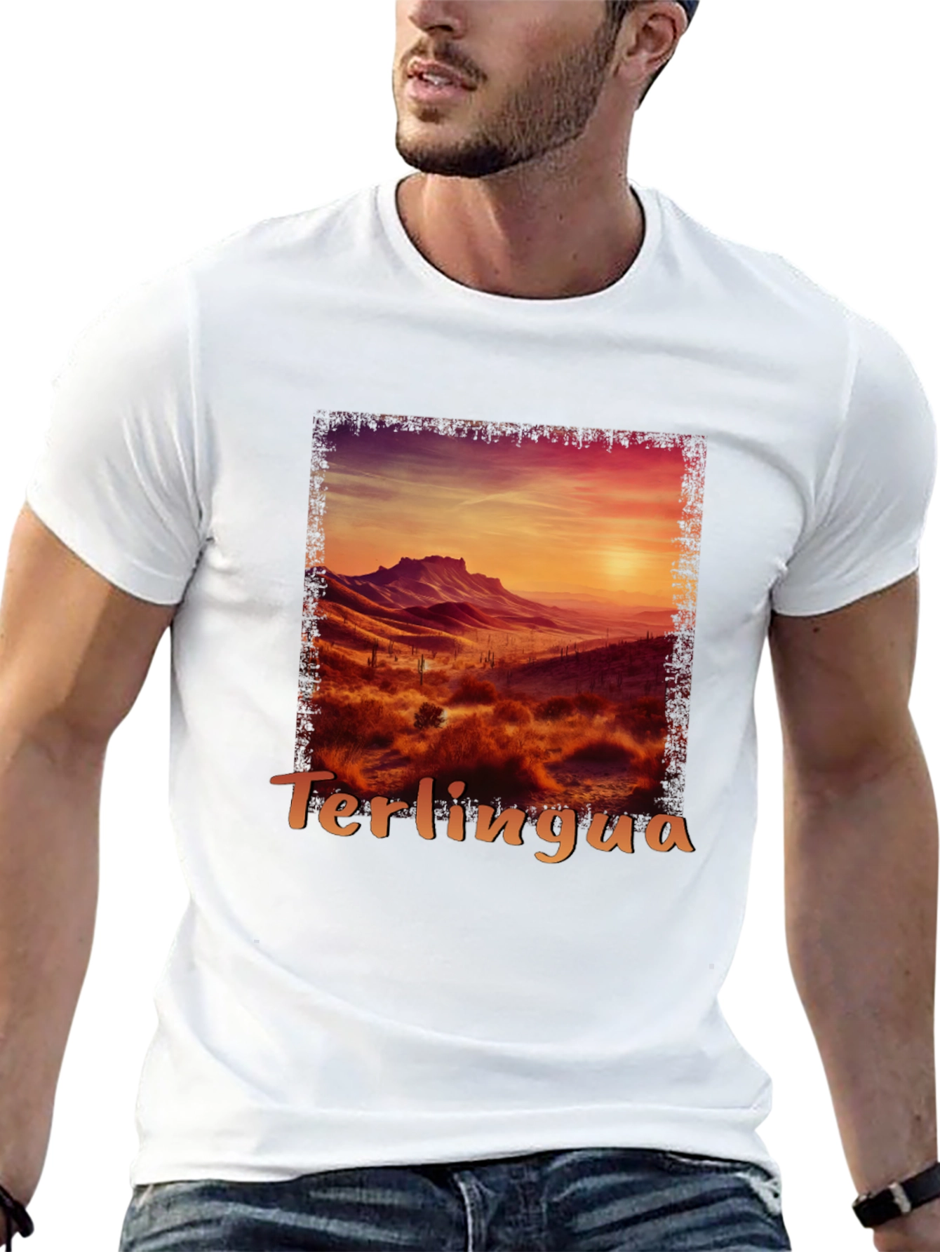 Terlingua Sunset Graphic Tee - Desert Scene Shirt