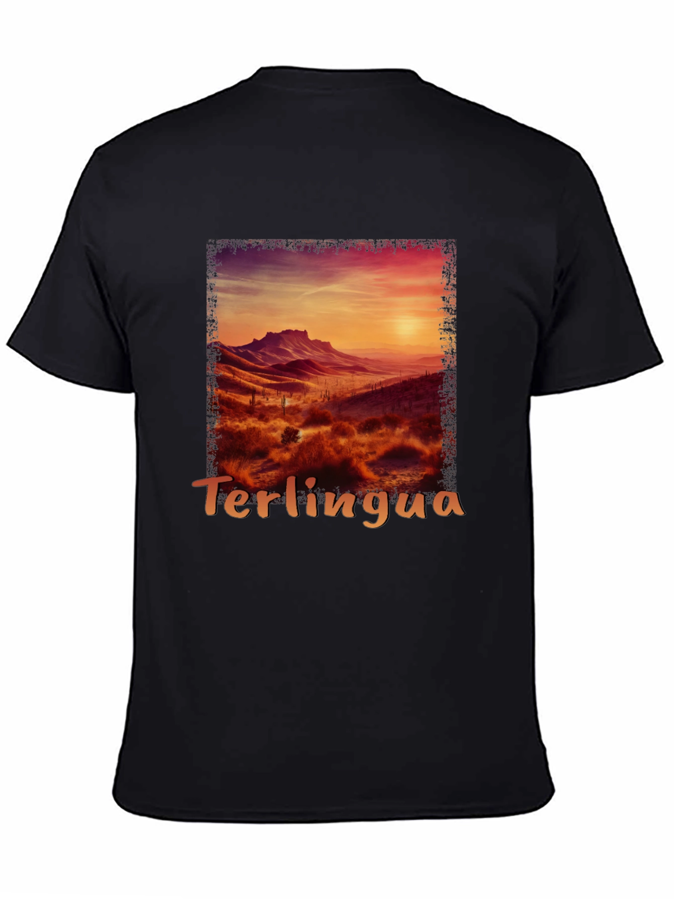 Terlingua Sunset Graphic Tee - Desert Scene Shirt