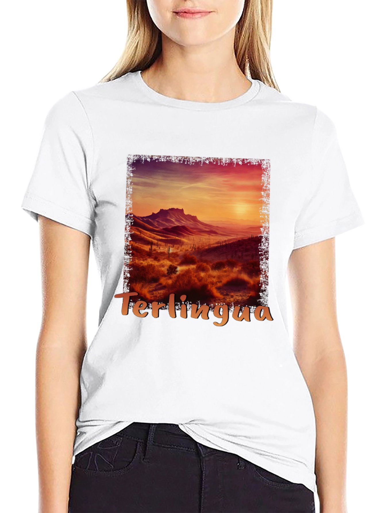 Terlingua Sunset Graphic Tee - Desert Scene Shirt