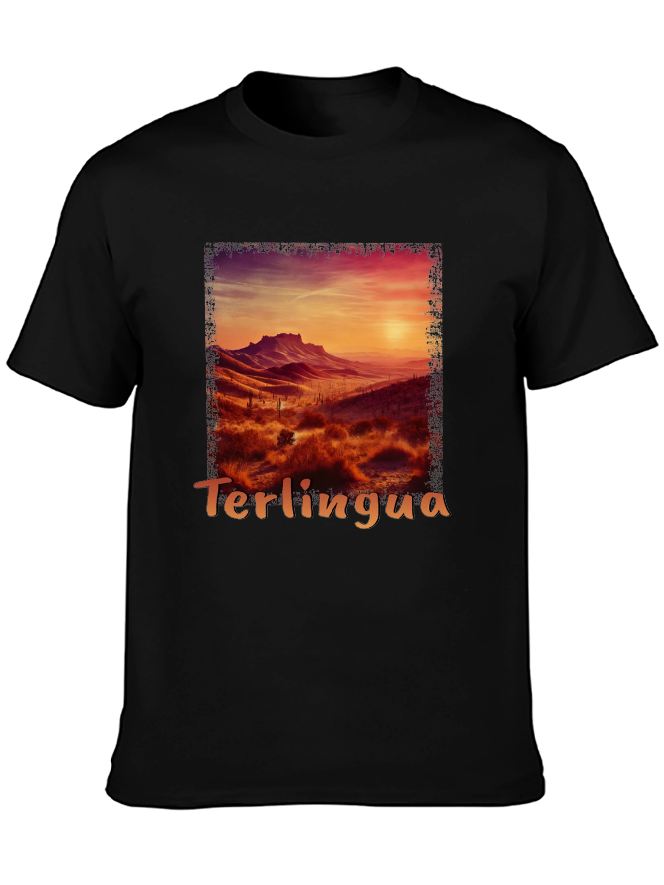 Terlingua Sunset Graphic Tee - Desert Scene Shirt