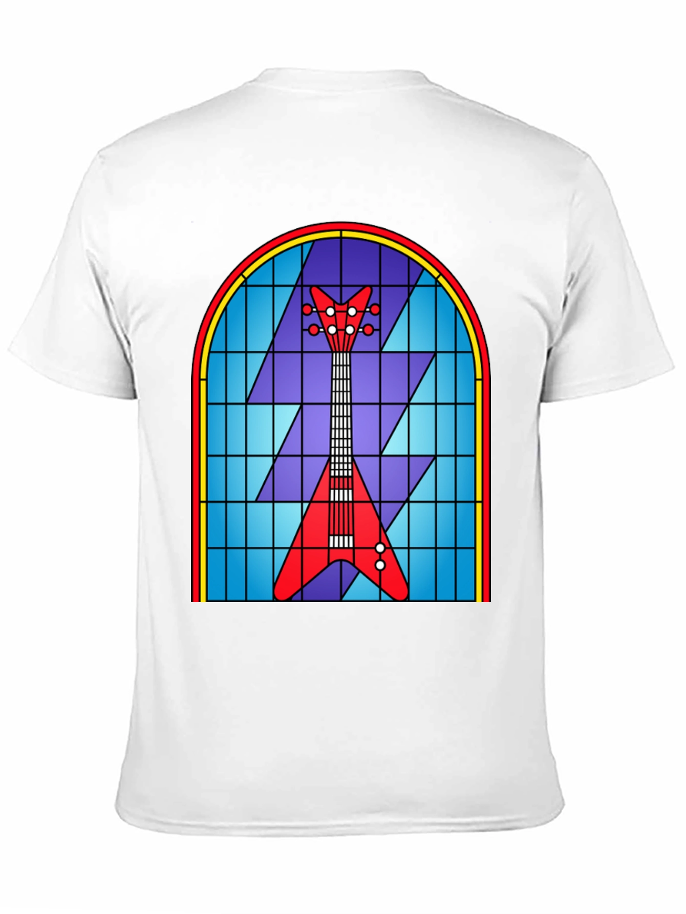 Stained Glass Guitar Graphic Tee