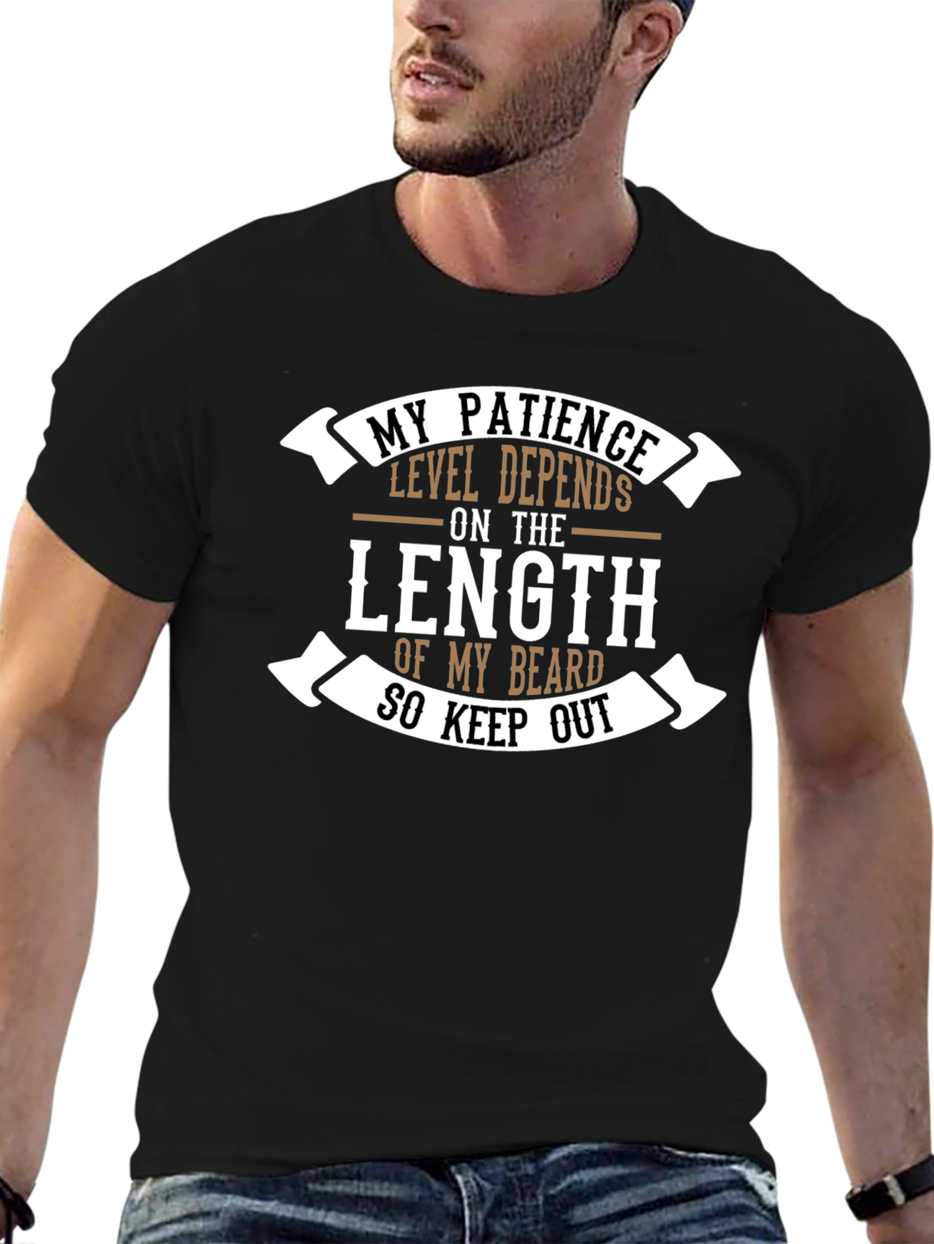 Beard Length Patience T-Shirt - Funny Graphic Tee