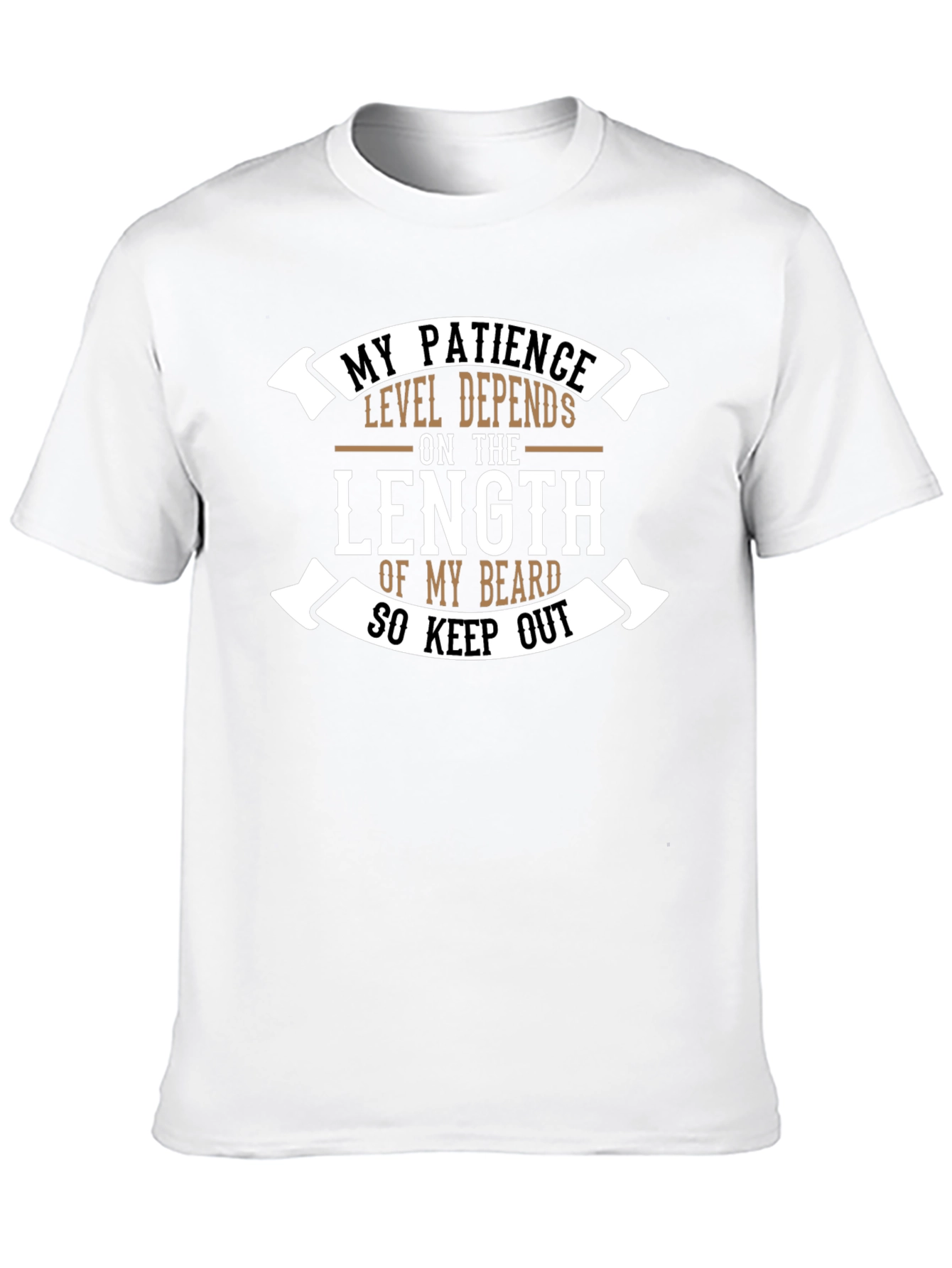 Beard Length Patience T-Shirt - Funny Graphic Tee