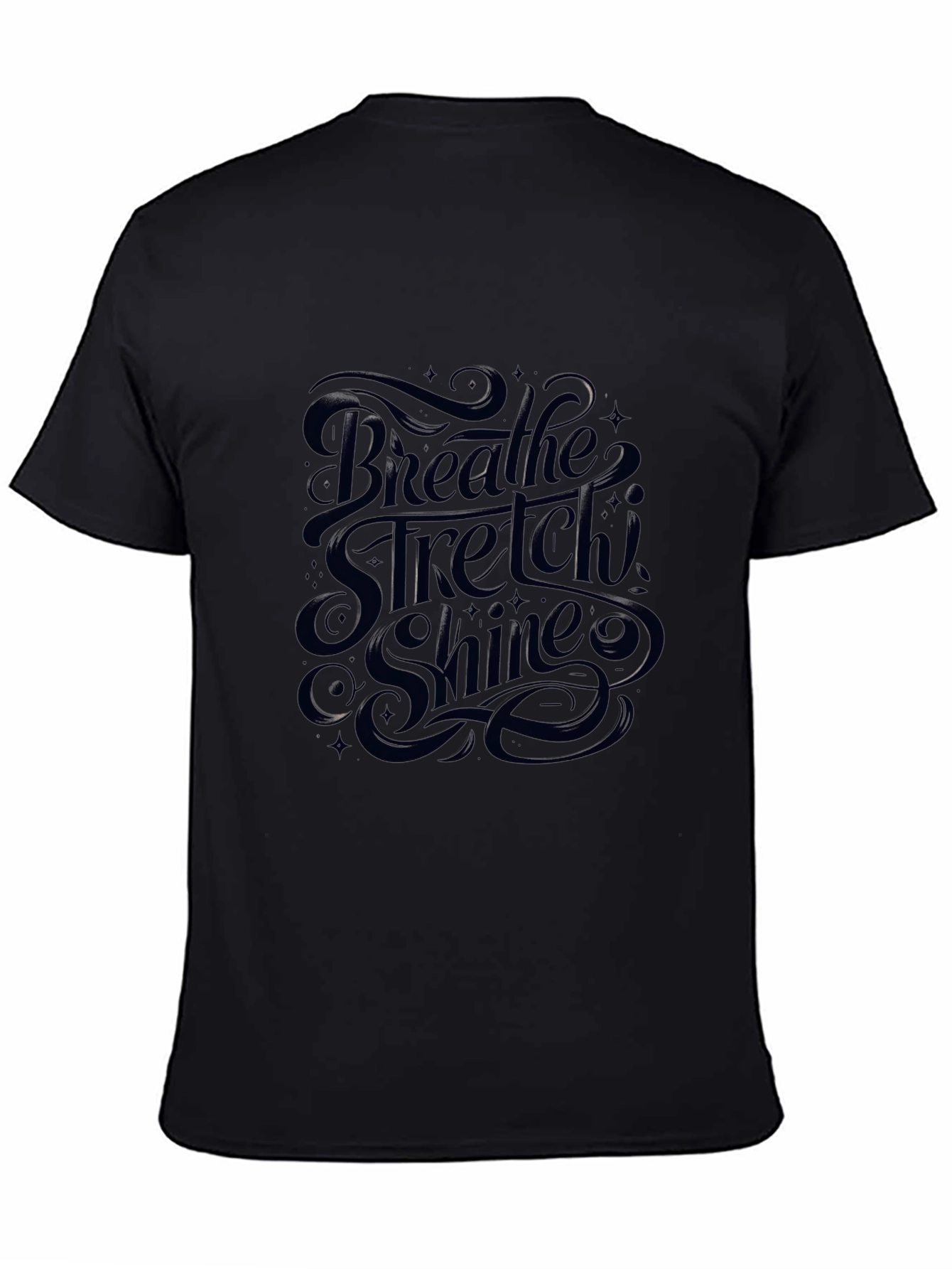 Breathe Stretch Shine Graphic Black T-Shirt