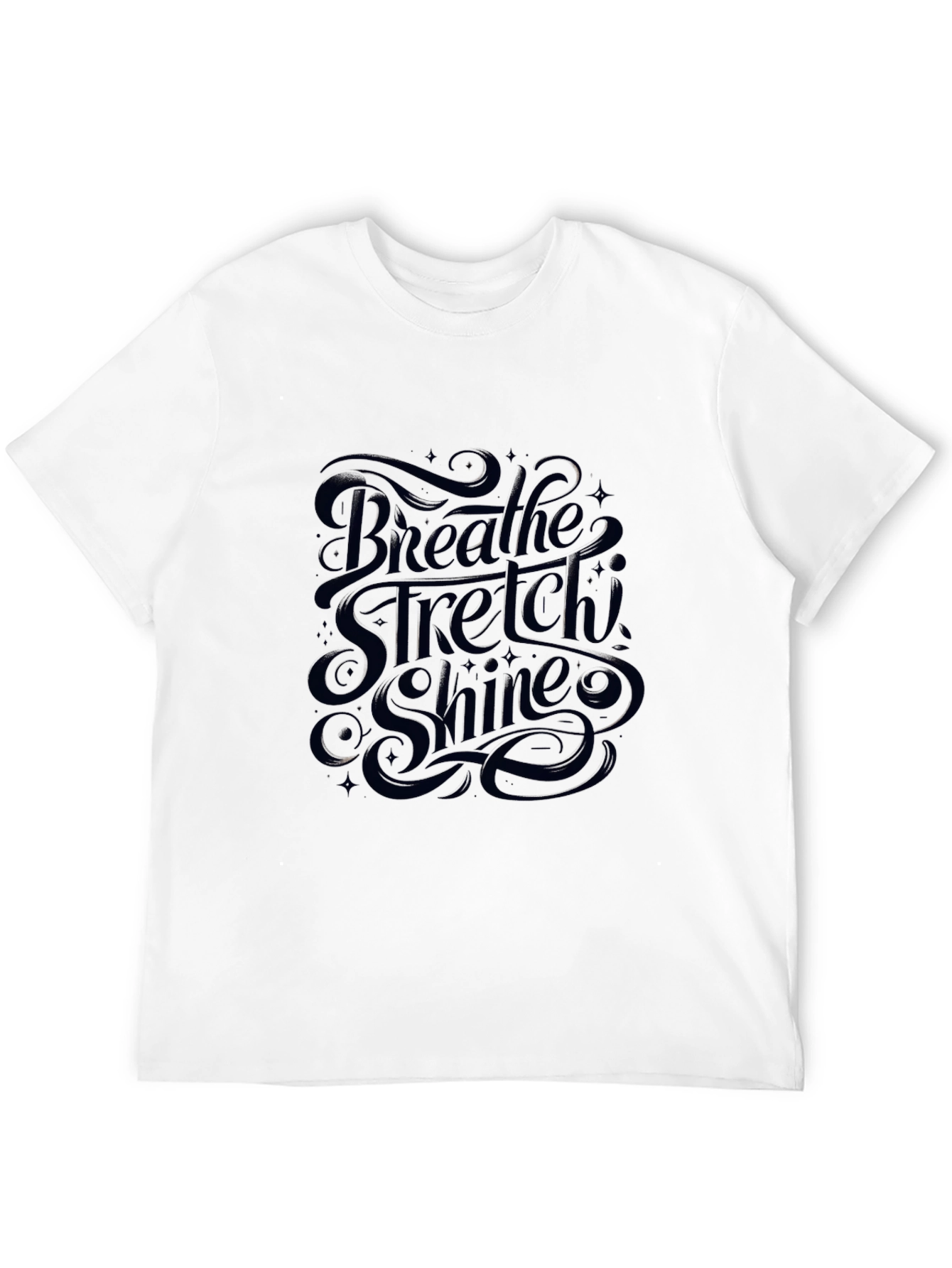 Breathe Stretch Shine Graphic Black T-Shirt
