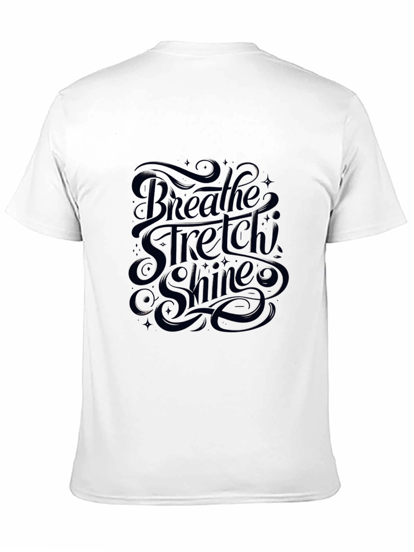 Breathe Stretch Shine Graphic Black T-Shirt