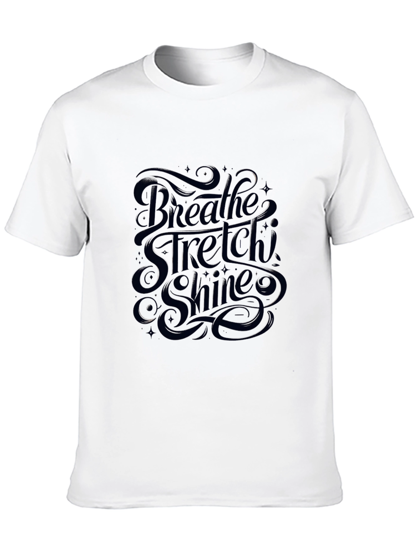 Breathe Stretch Shine Graphic Black T-Shirt