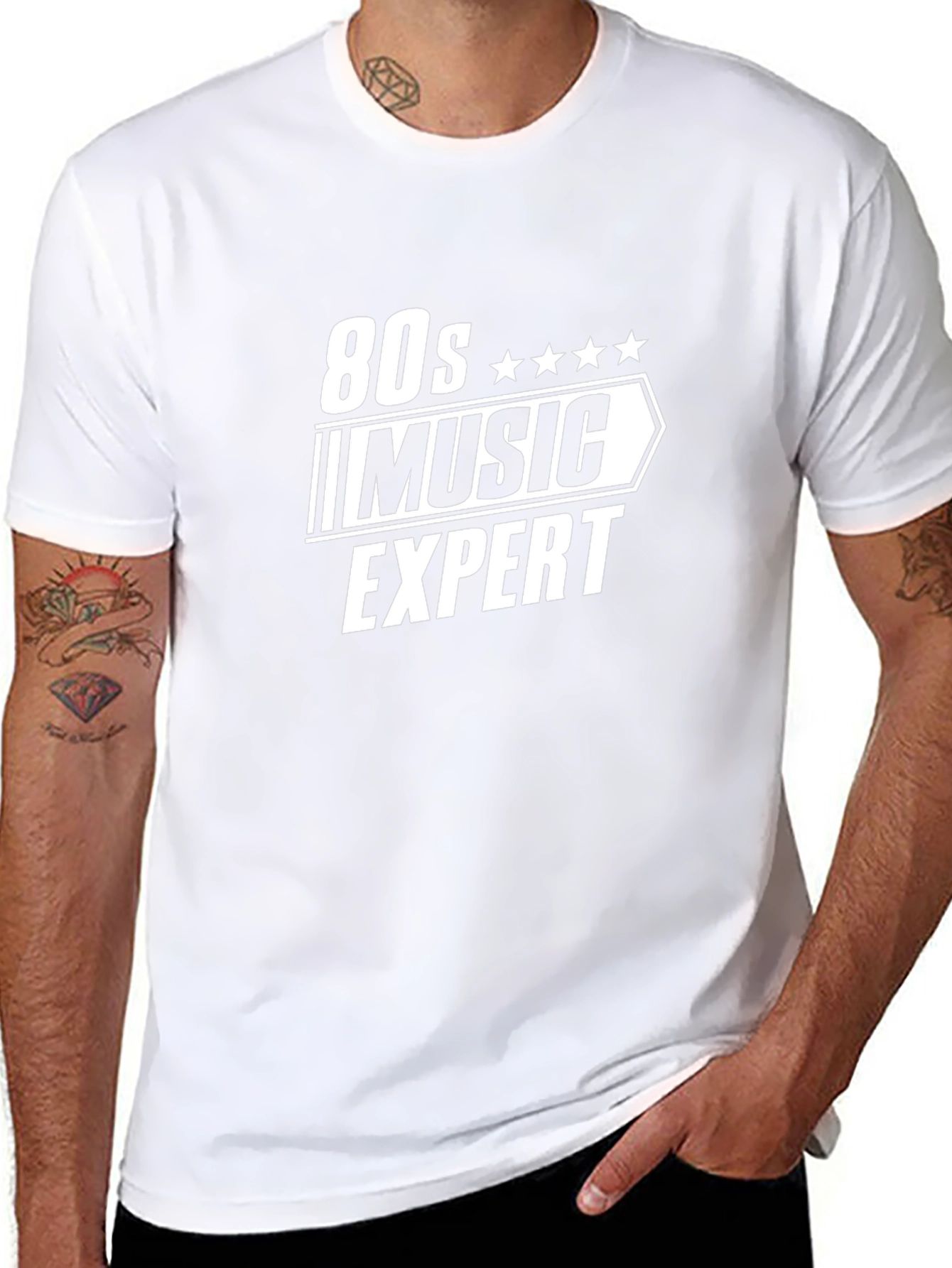 80s Music Expert Black T-Shirt