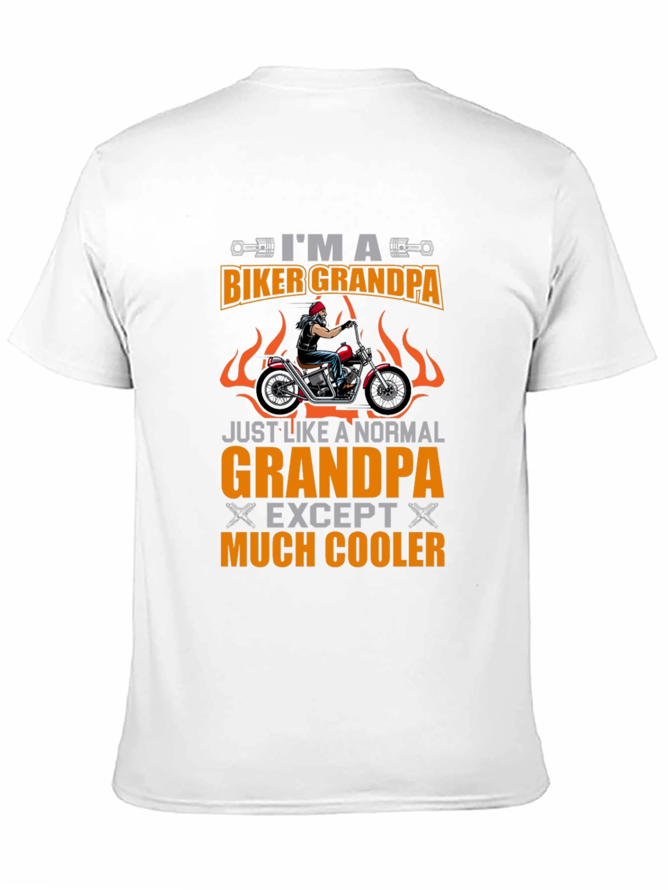 Biker Grandpa Graphic T-Shirt
