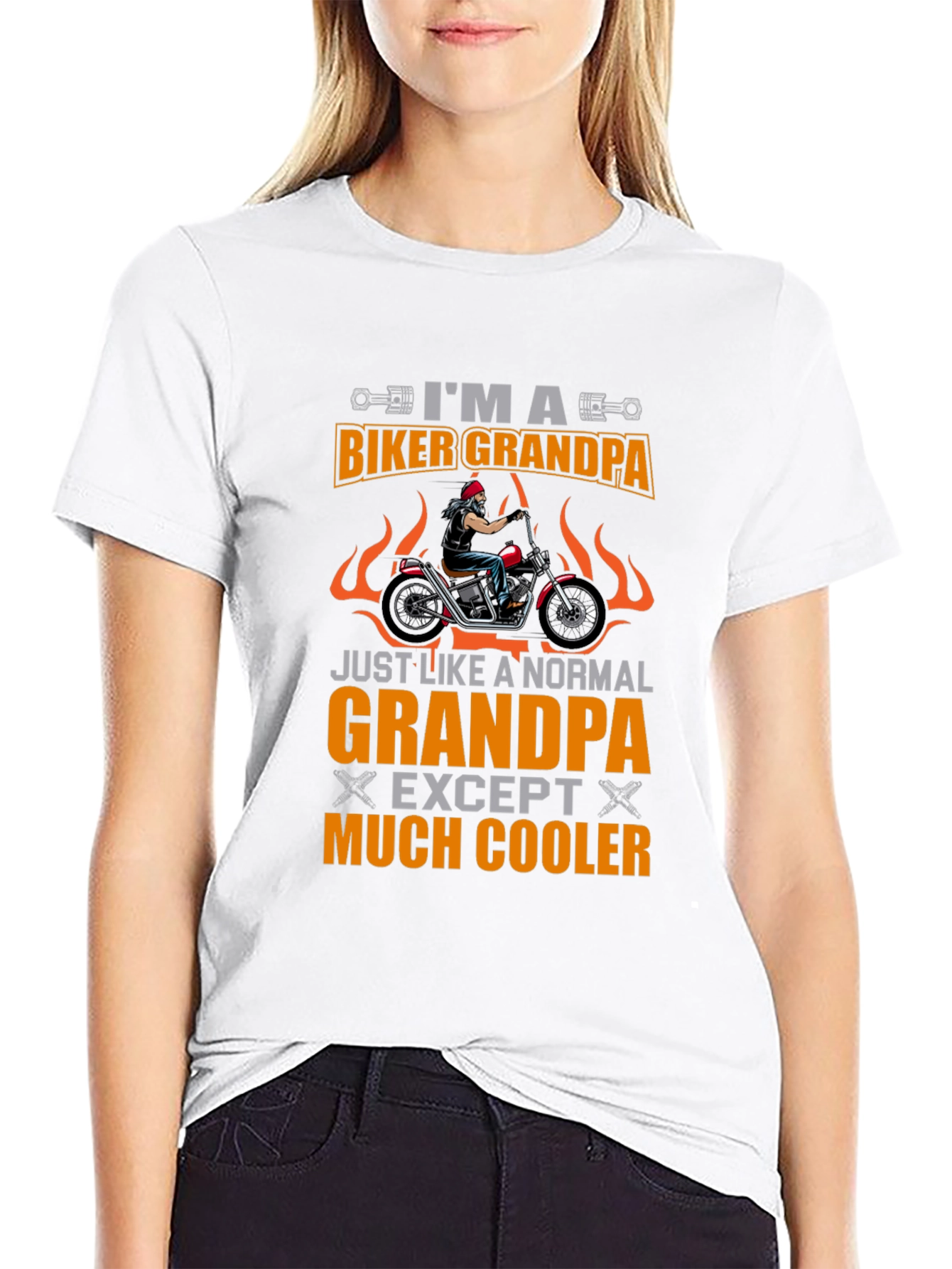 Biker Grandpa Graphic T-Shirt