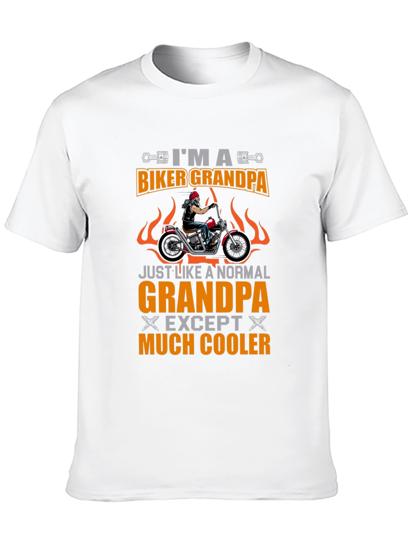 Biker Grandpa Graphic T-Shirt