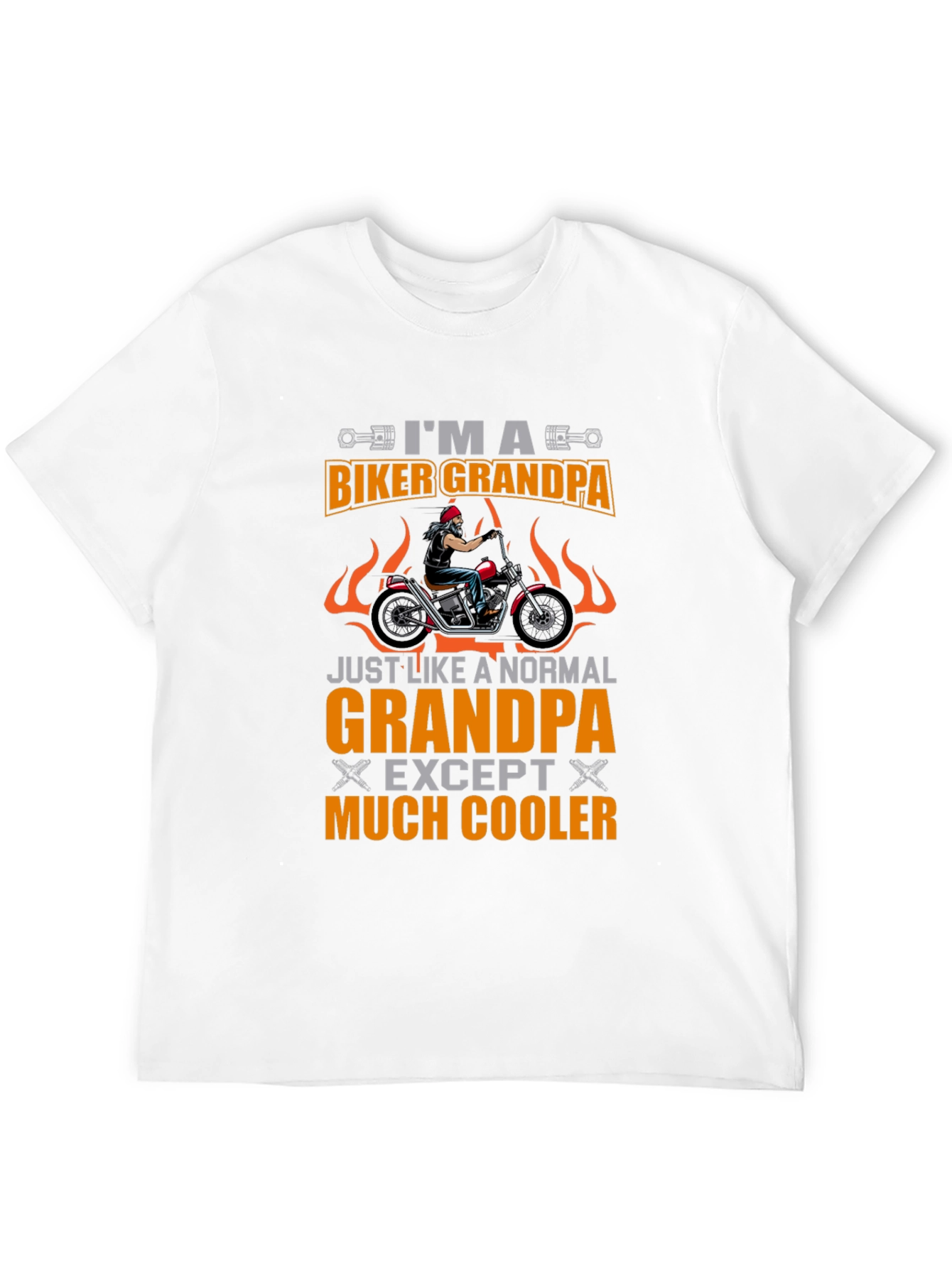 Biker Grandpa Graphic T-Shirt