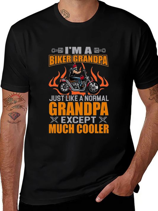 Biker Grandpa Graphic T-Shirt