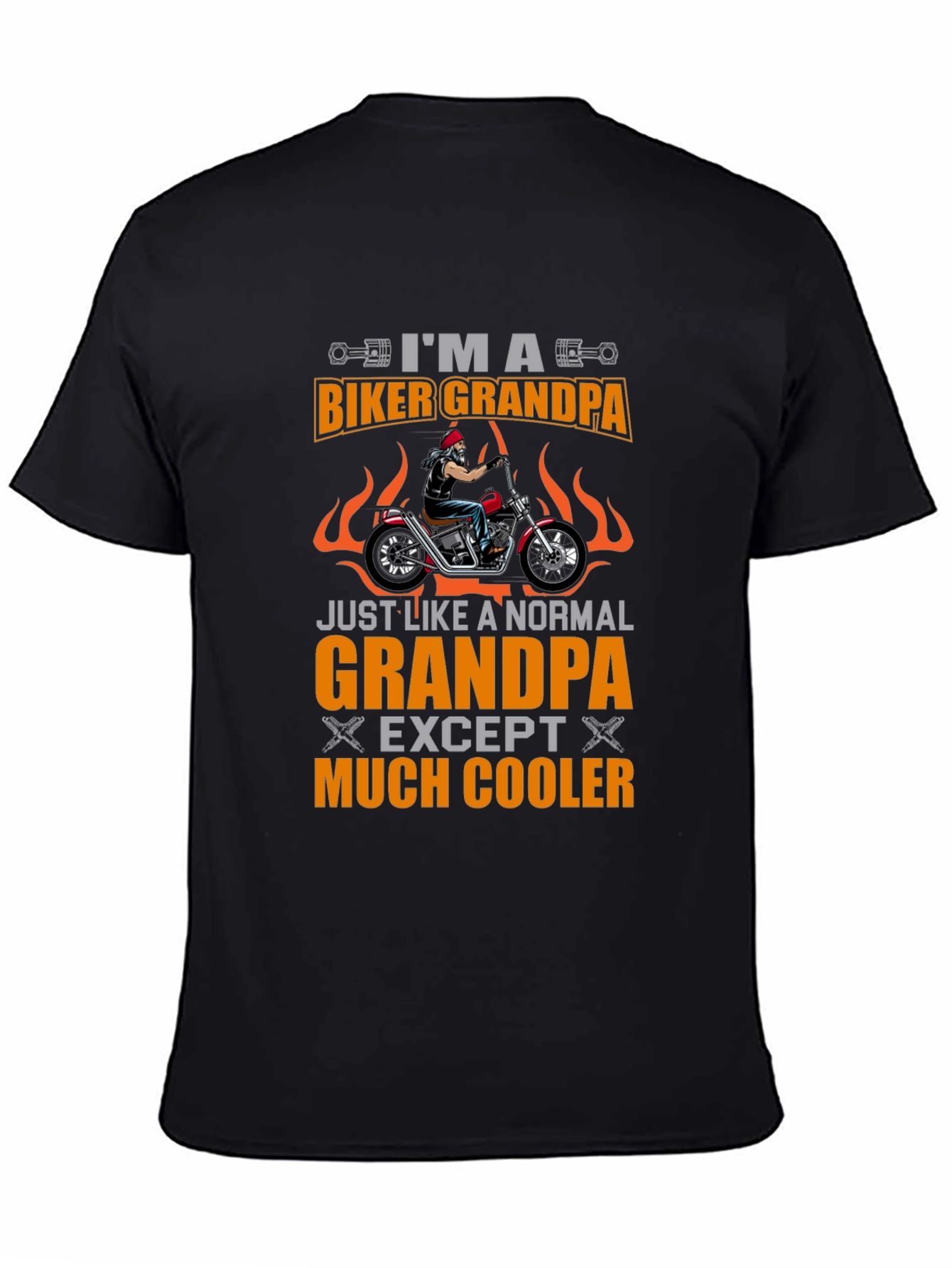 Biker Grandpa Graphic T-Shirt