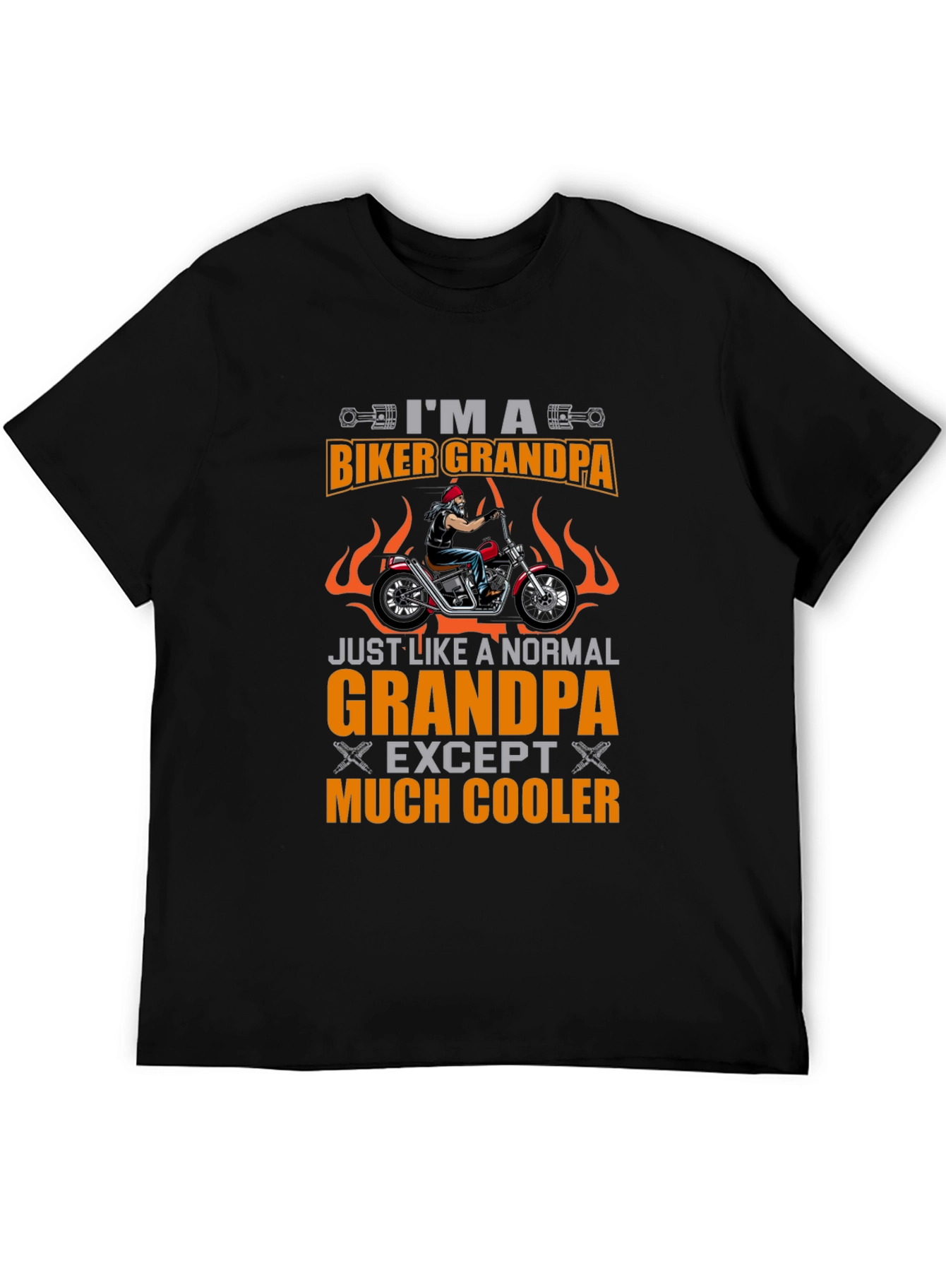 Biker Grandpa Graphic T-Shirt
