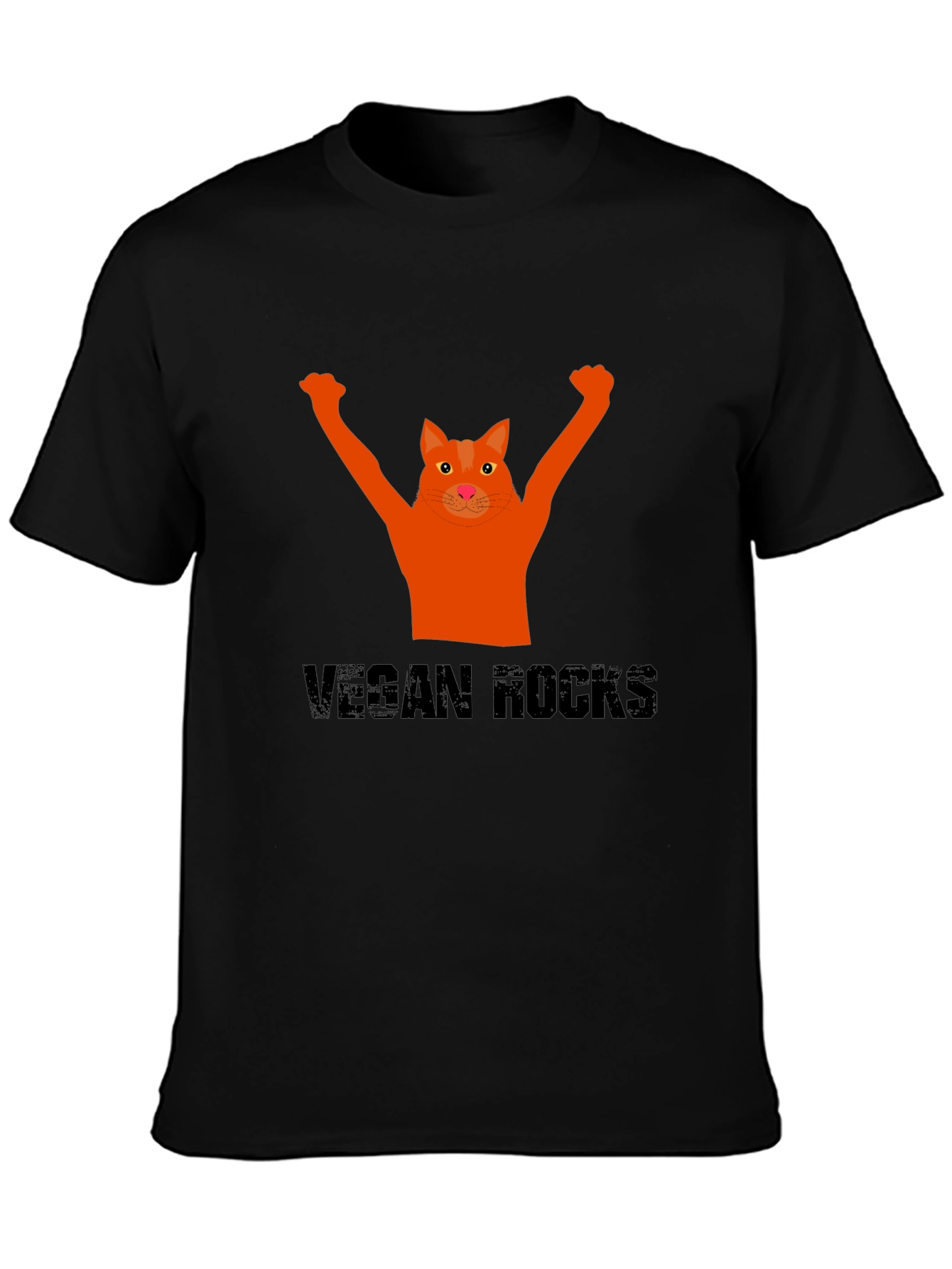 Vegan Rocks Cat T-Shirt