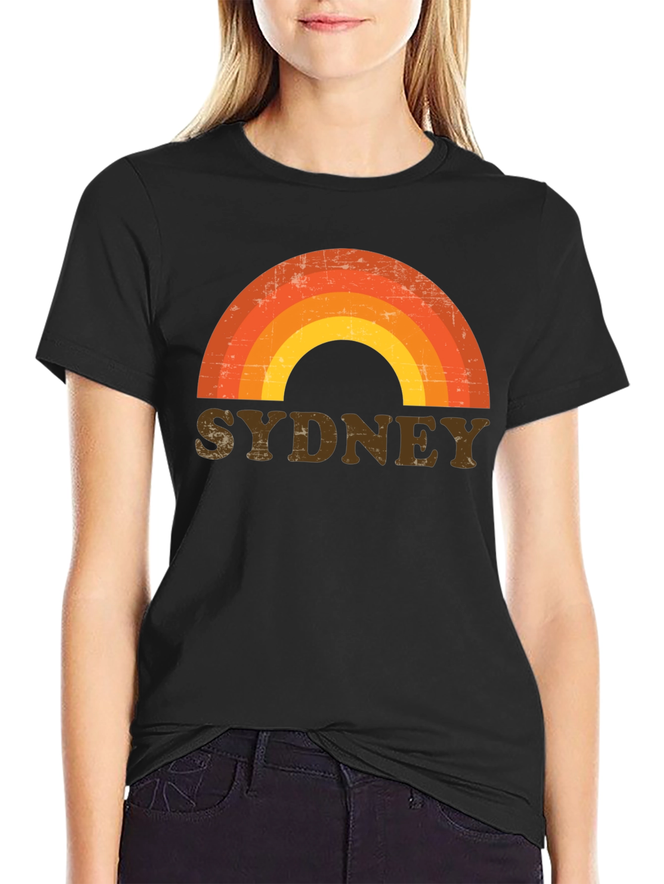 Sydney Retro Rainbow Graphic T-Shirt