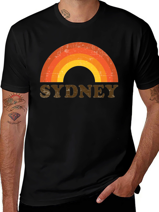 Sydney Retro Rainbow Graphic T-Shirt