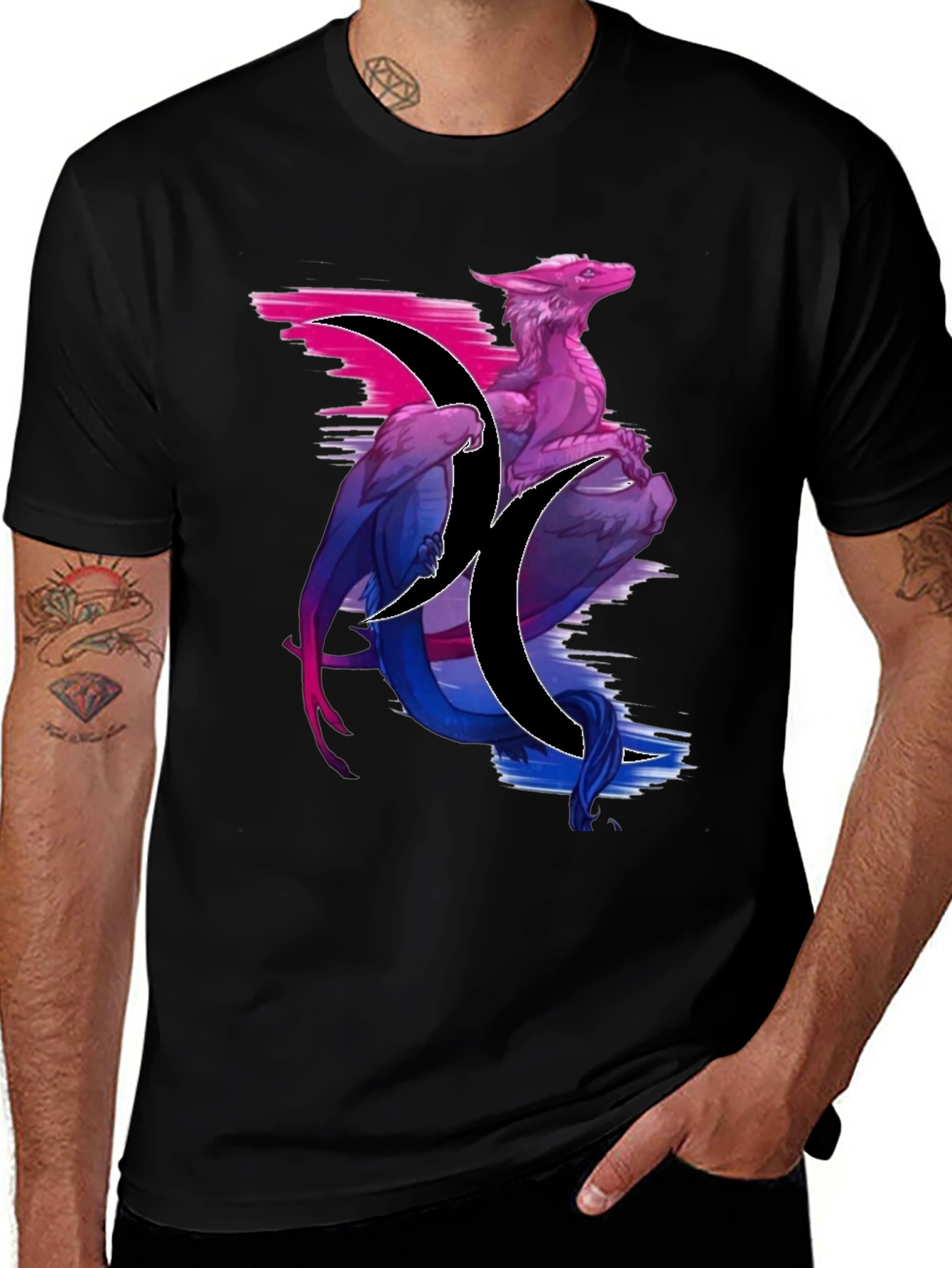 Bisexual Dragon Graphic T-Shirt