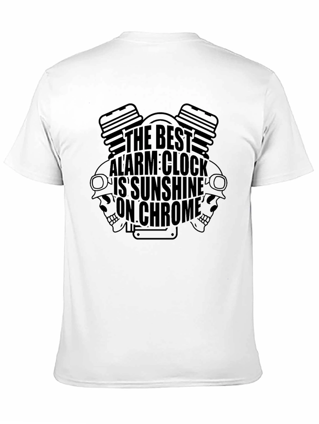 Sunshine on Chrome Biker T-Shirt - Black Graphic Tee