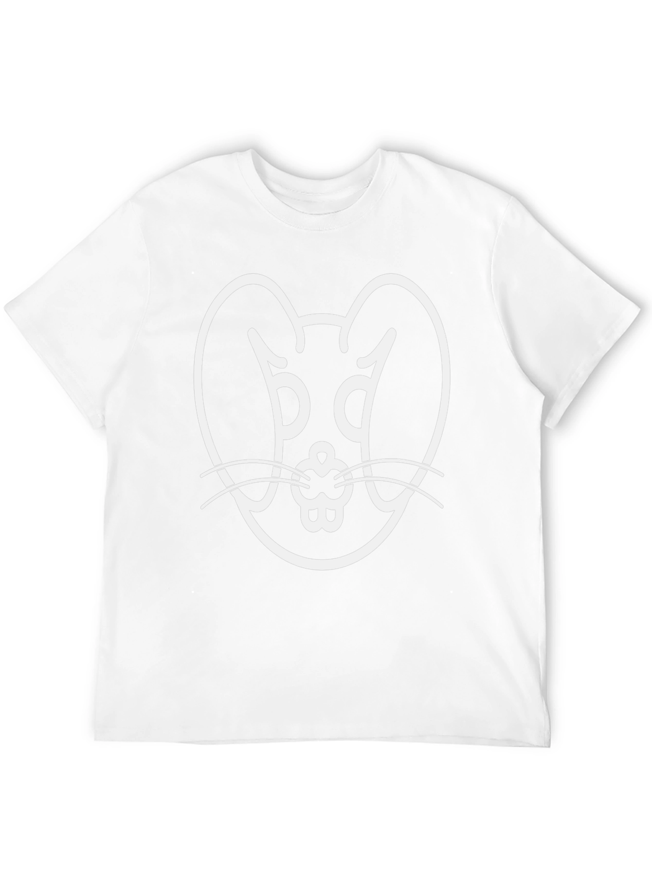 Bunny Graphic Tee - Black Cotton Blend T-Shirt