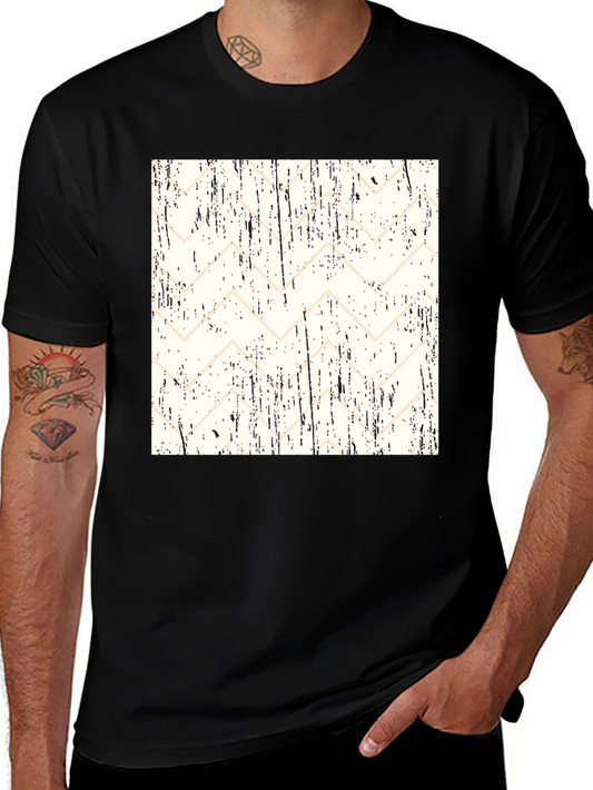 Abstract Pattern Black T-Shirt