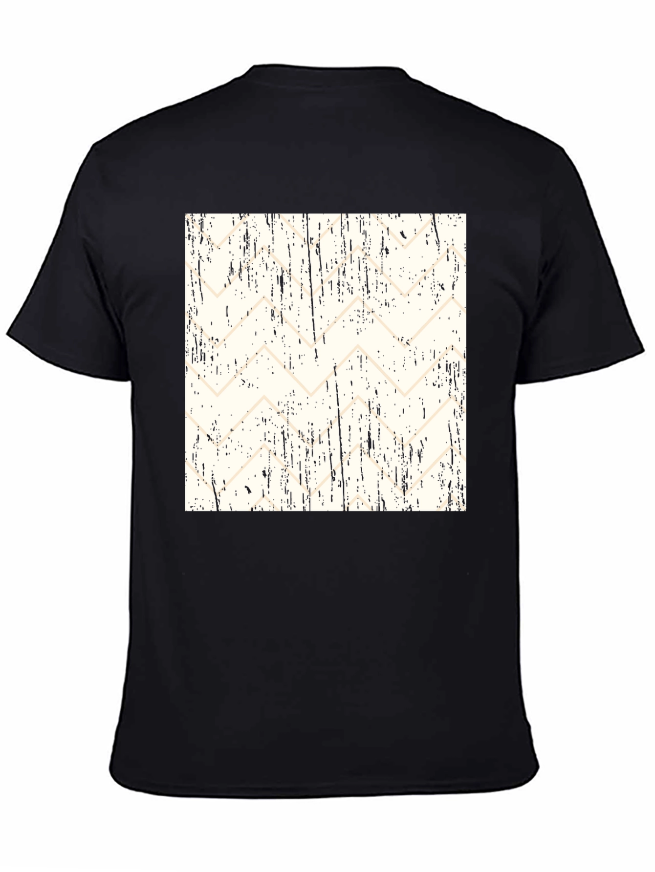 Abstract Pattern Black T-Shirt