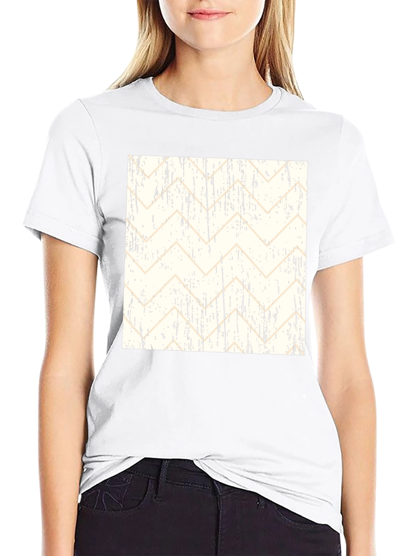 Abstract Pattern Black T-Shirt