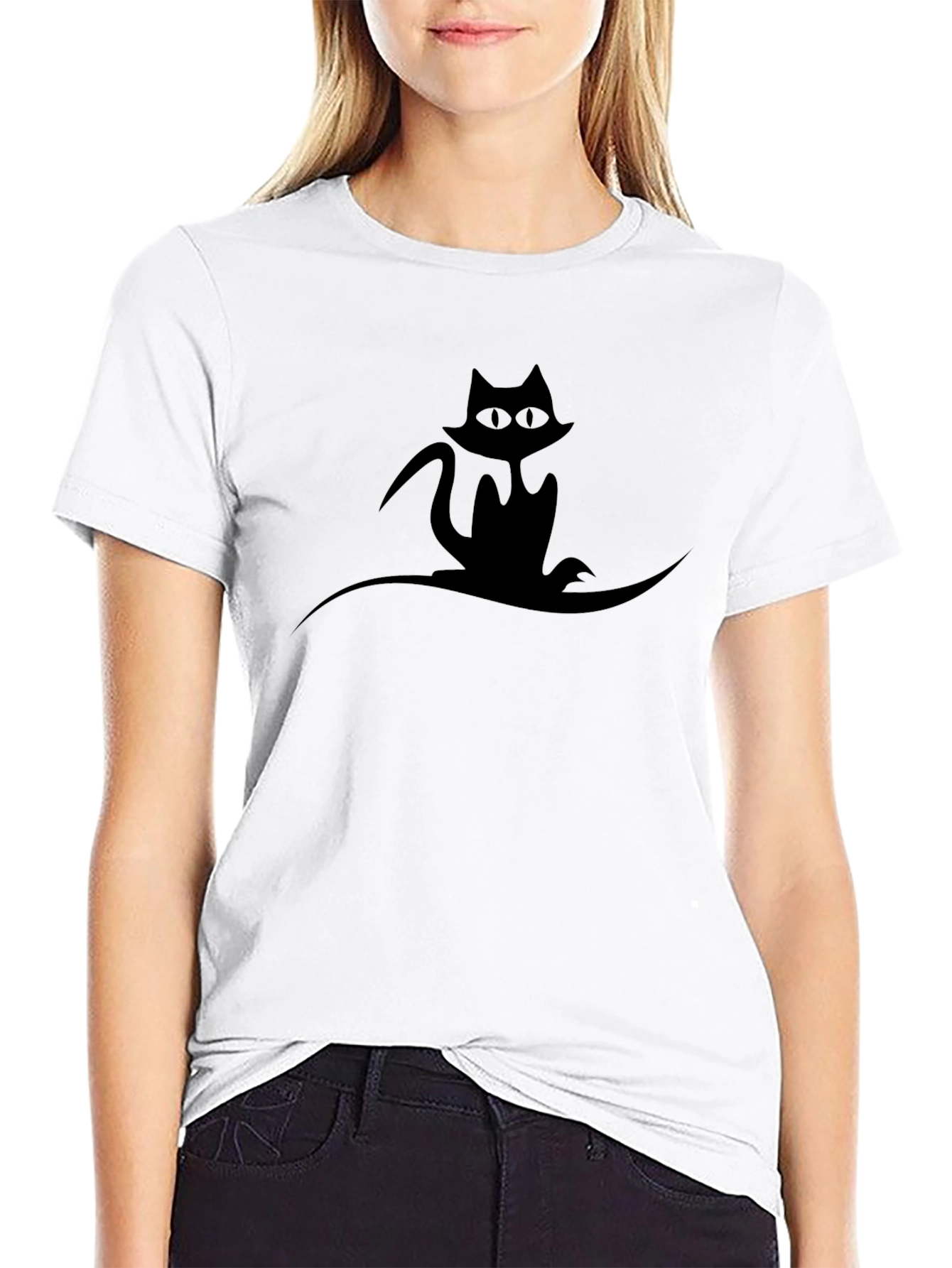 Black Cat Graphic Tee - Unisex Style
