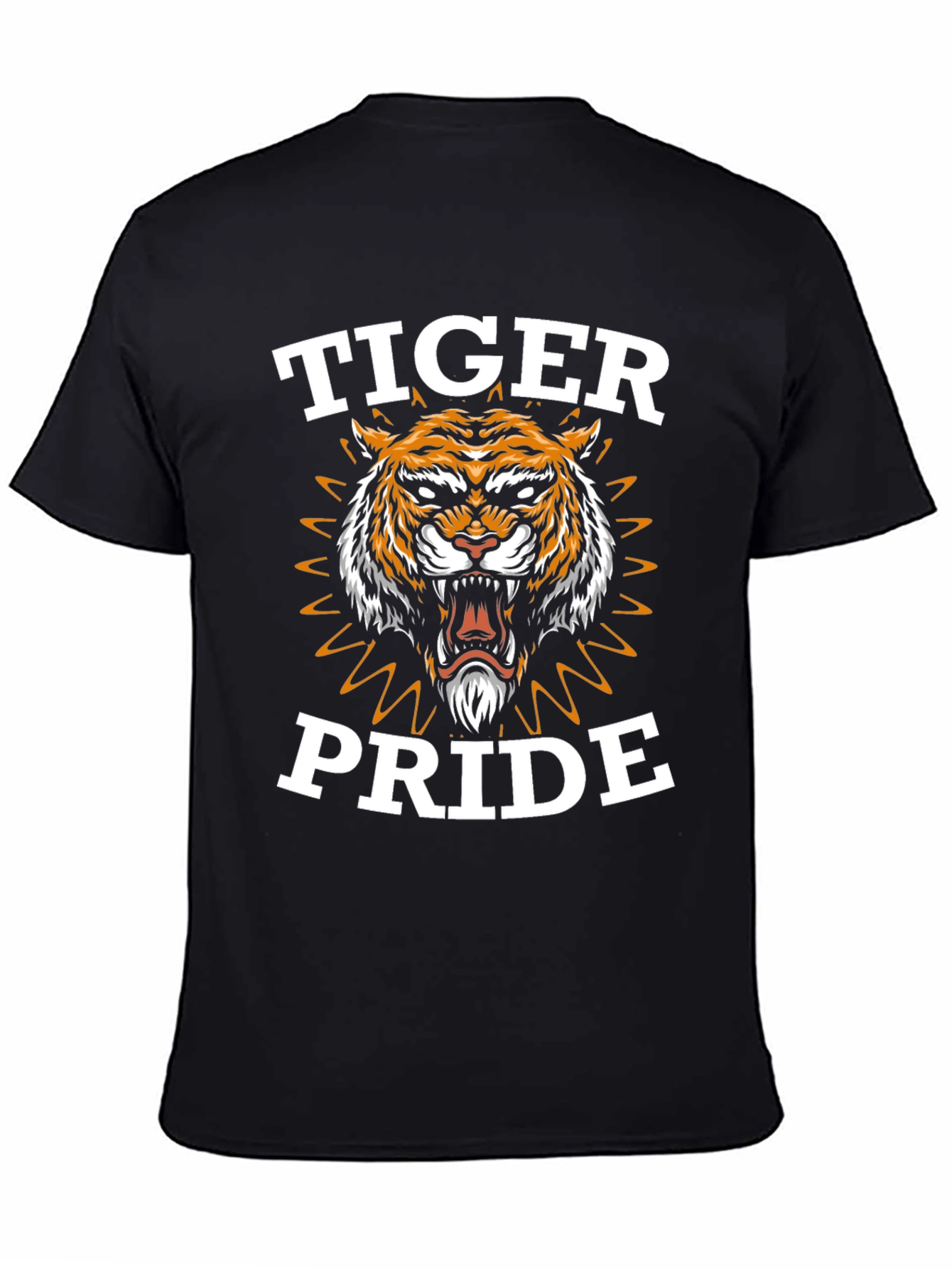 Tiger Pride Graphic Tee - Black Cotton T-Shirt