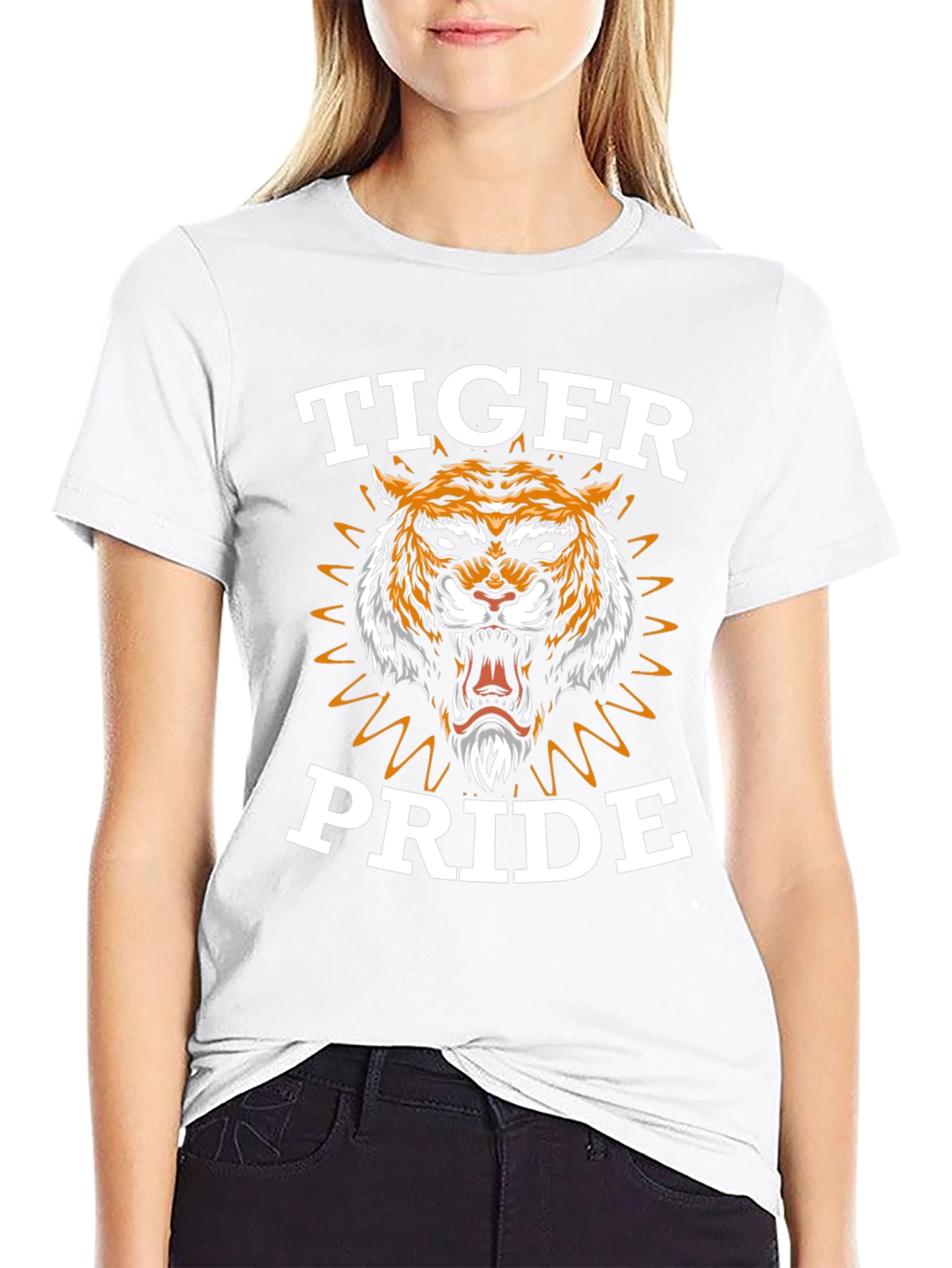 Tiger Pride Graphic Tee - Black Cotton T-Shirt