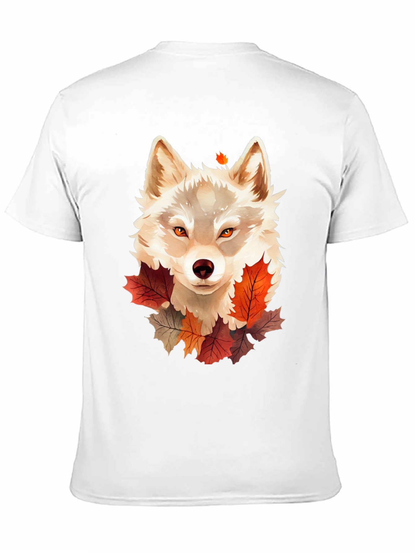 Autumn Wolf Graphic Tee - Stylish Fall Design