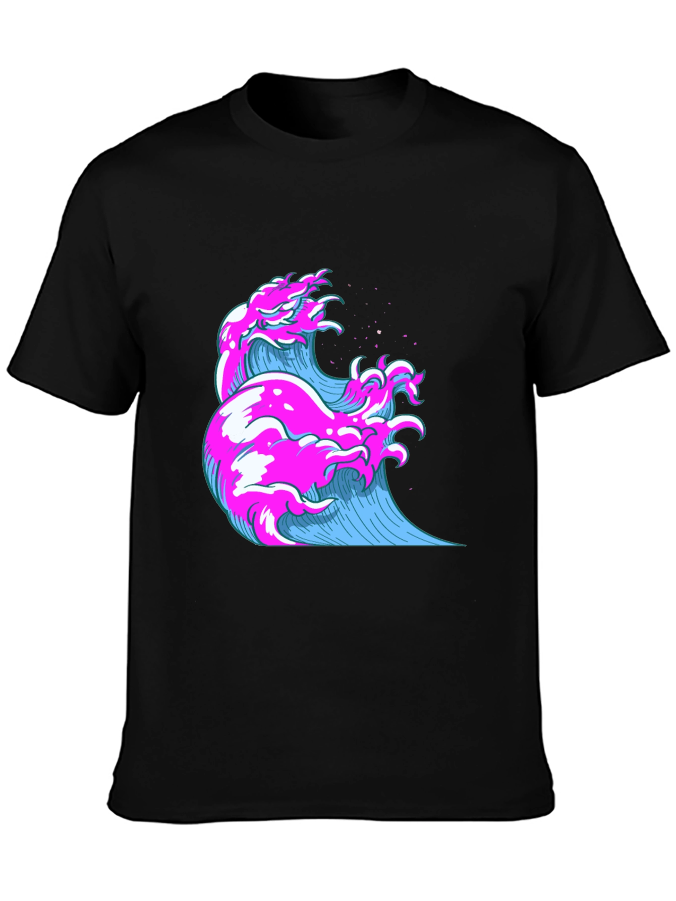 Vaporwave Wave Graphic Tee - Cool Retro Style