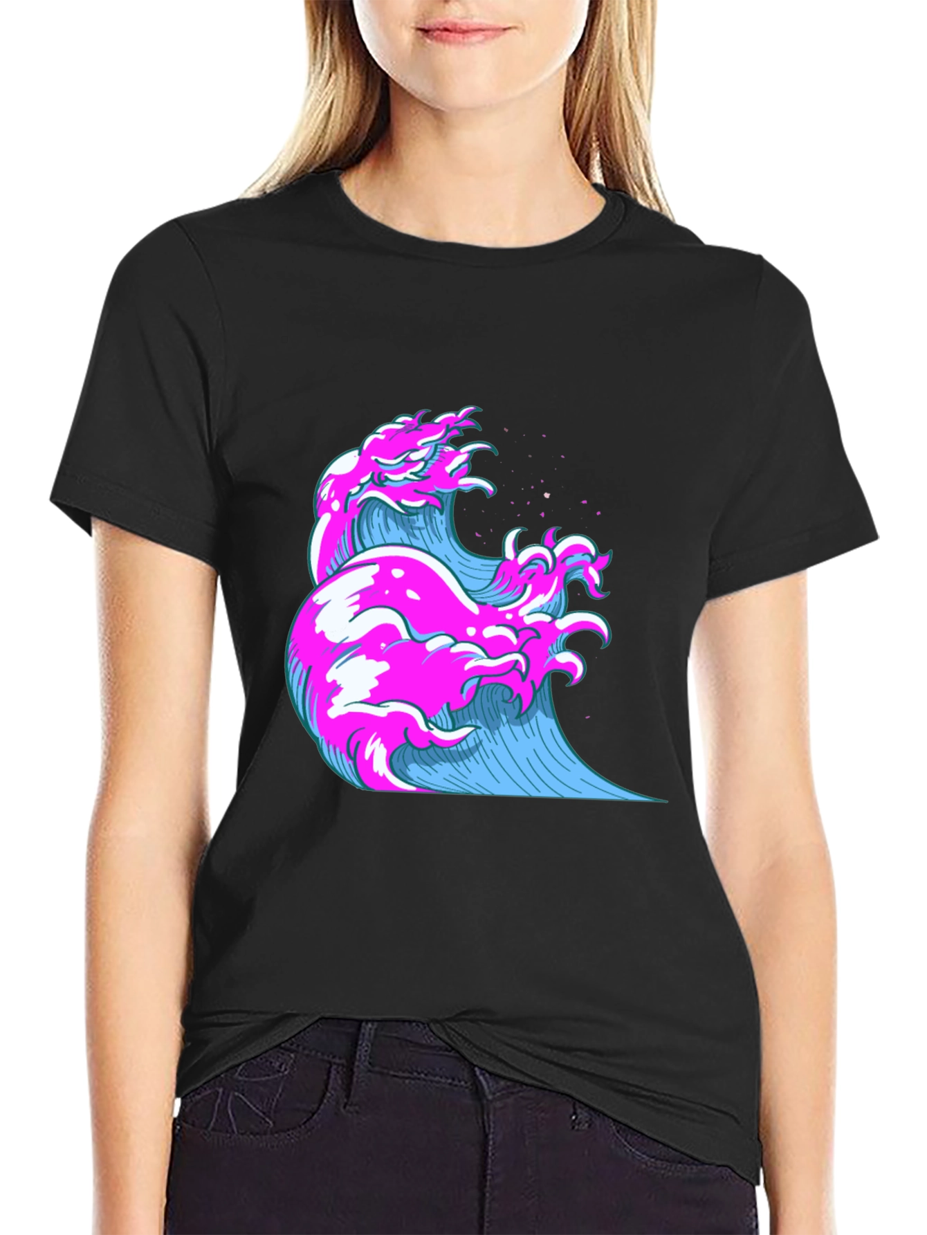 Vaporwave Wave Graphic Tee - Cool Retro Style