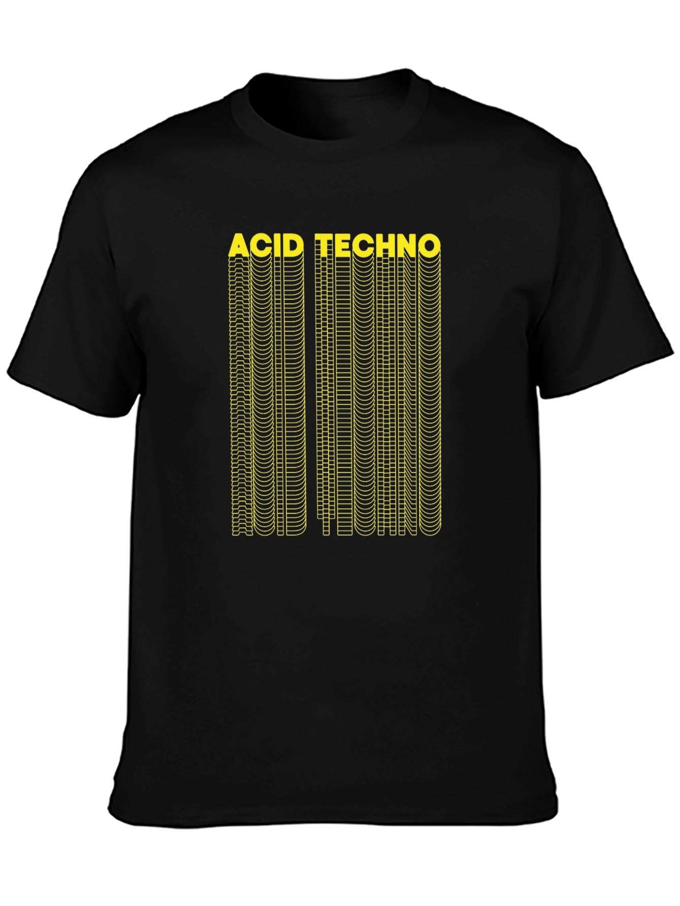 Acid Techno Graphic T-Shirt - Black