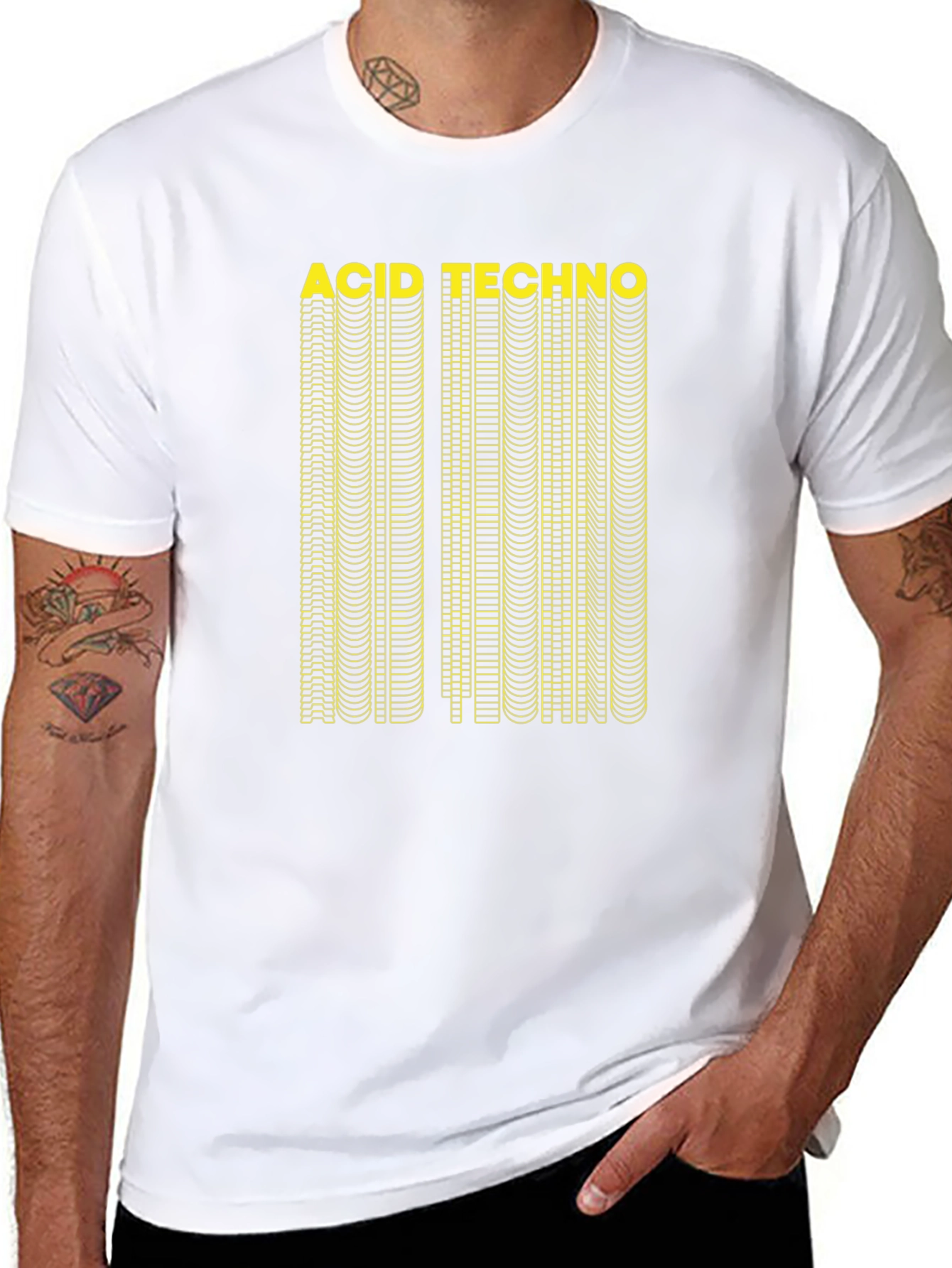 Acid Techno Graphic T-Shirt - Black