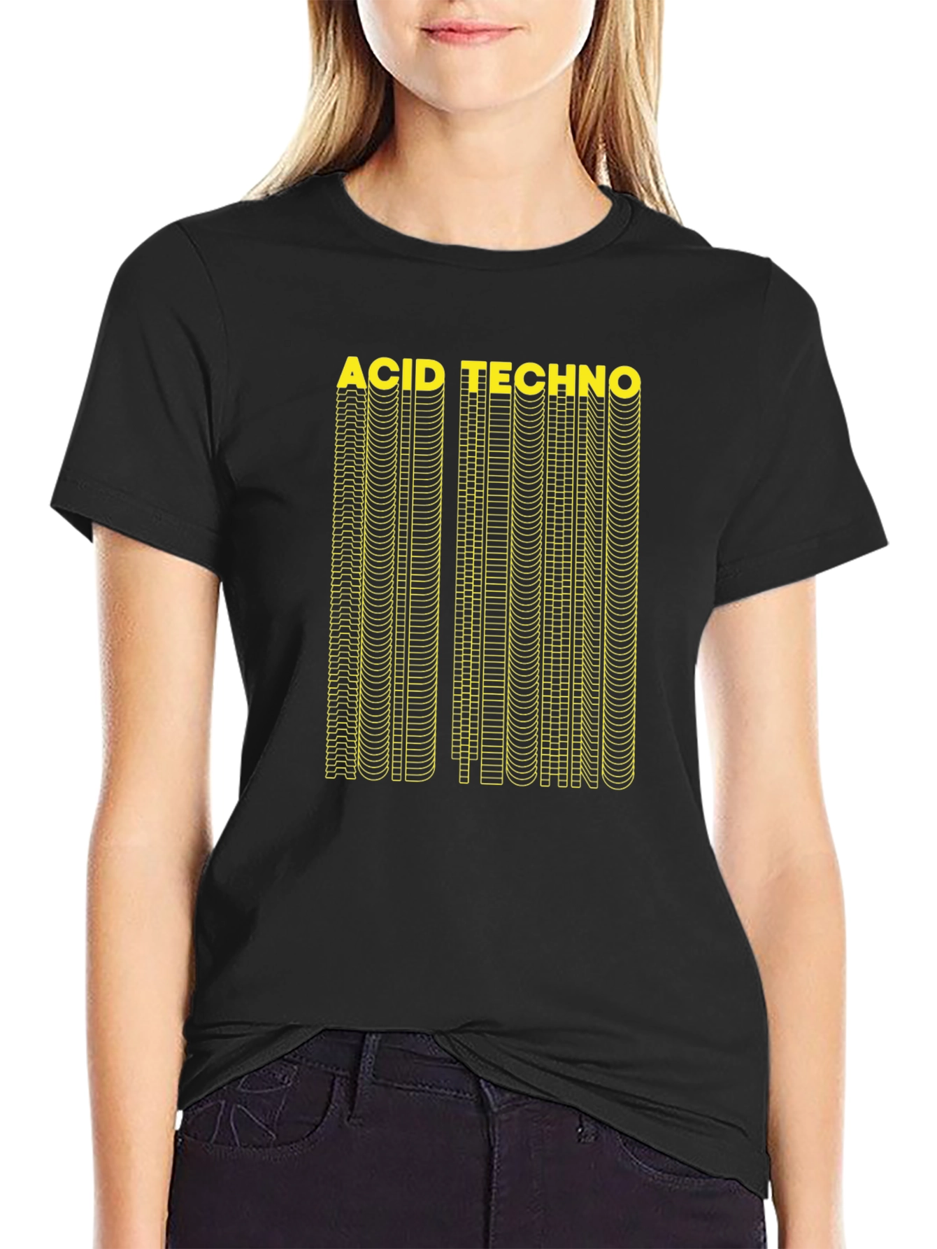 Acid Techno Graphic T-Shirt - Black