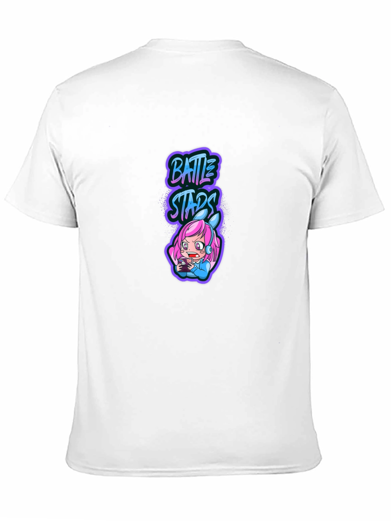 Battle Stars Anime Gamer Black T-Shirt