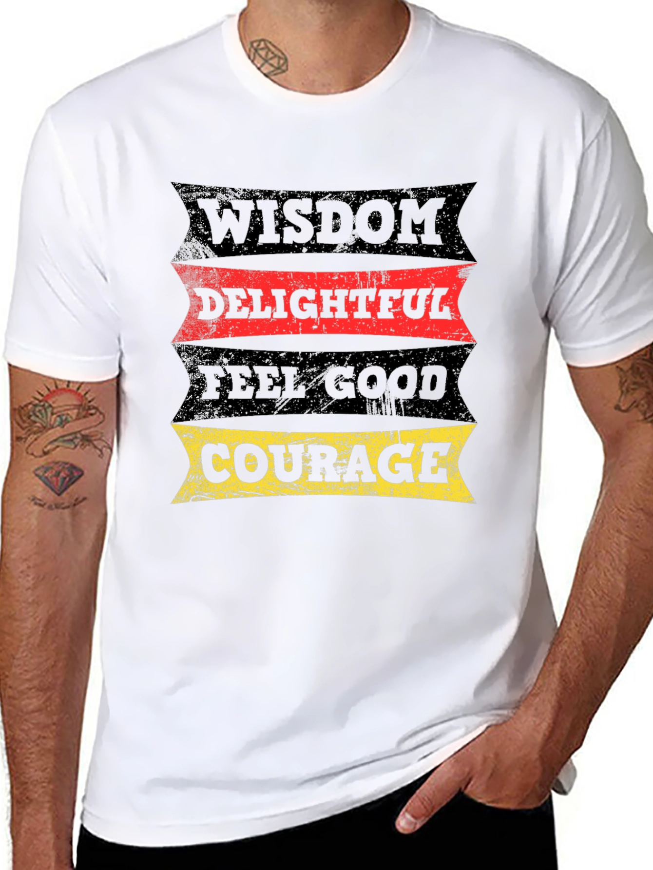 Wisdom Delightful Feel Good Courage Graphic T-Shirt
