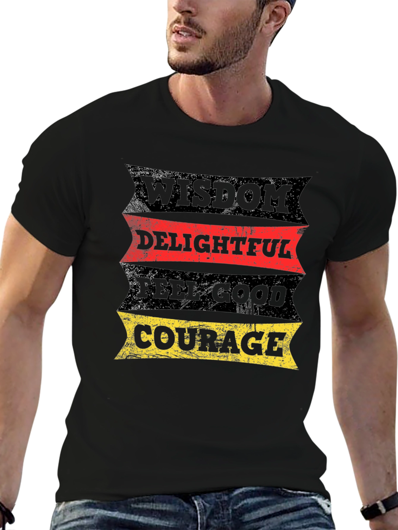 Wisdom Delightful Feel Good Courage Graphic T-Shirt