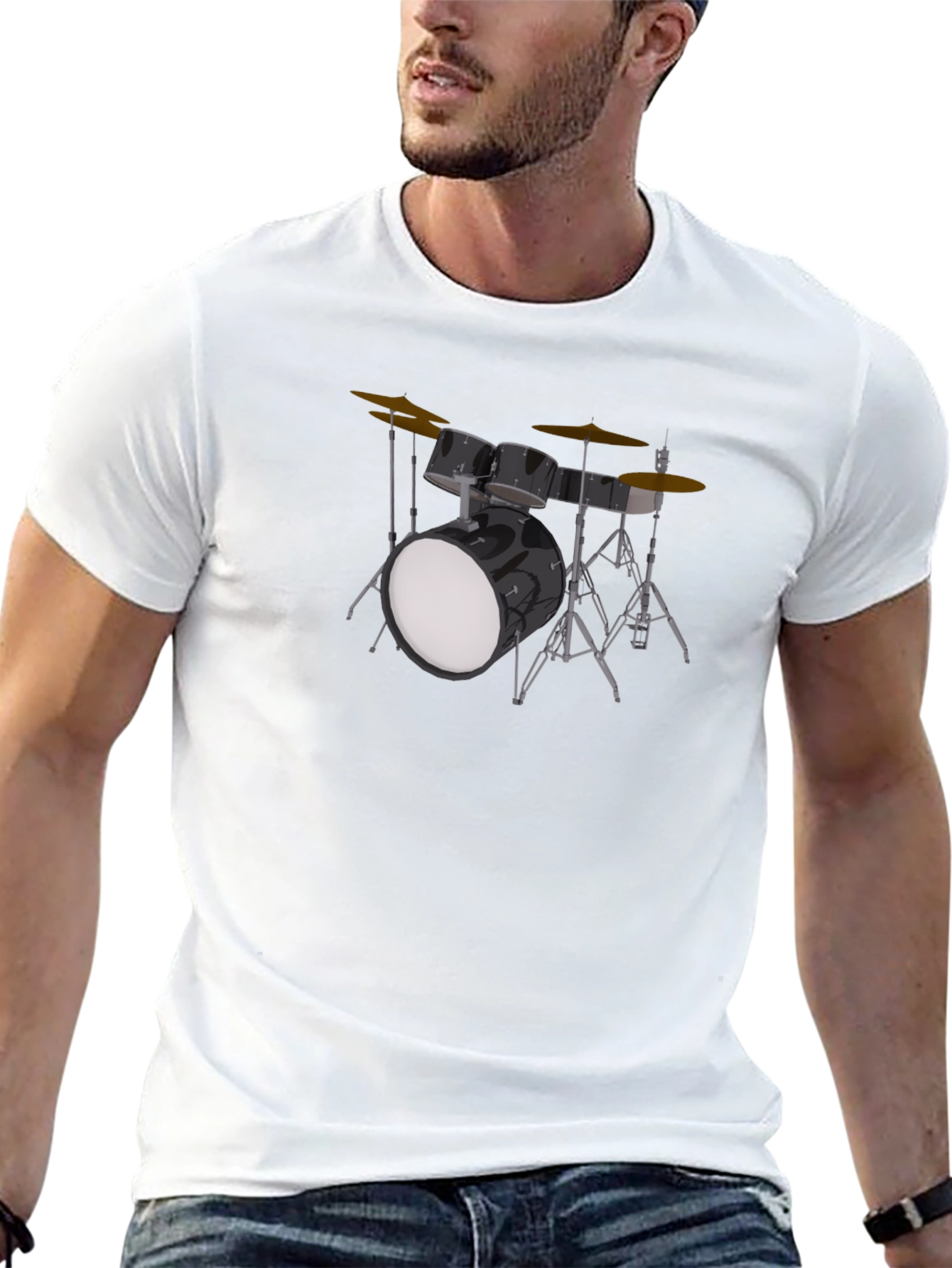 Black Drum Kit T-Shirt